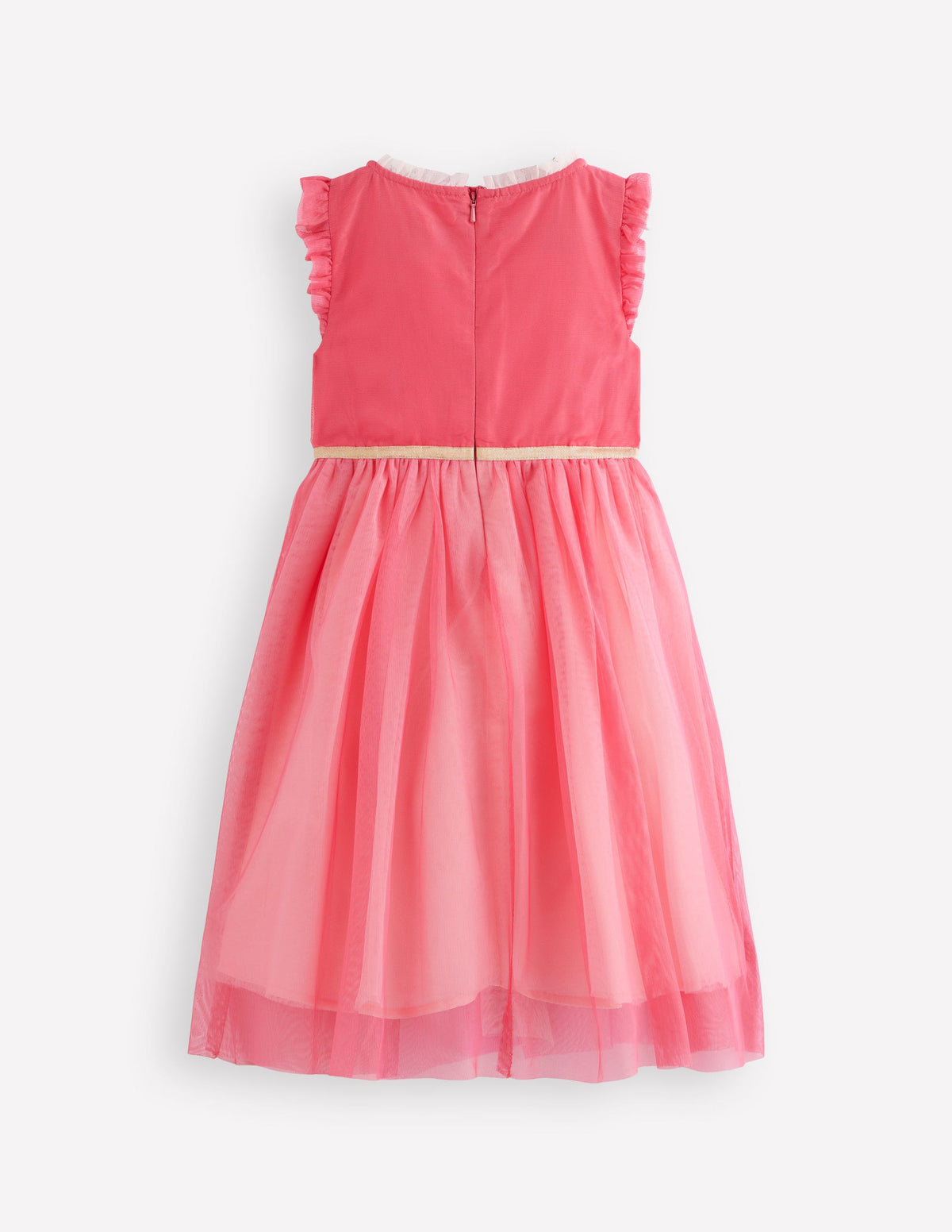 Tüllkleid mit Rüschen-Bahnen-Bunt, Blockfarben - Image 2