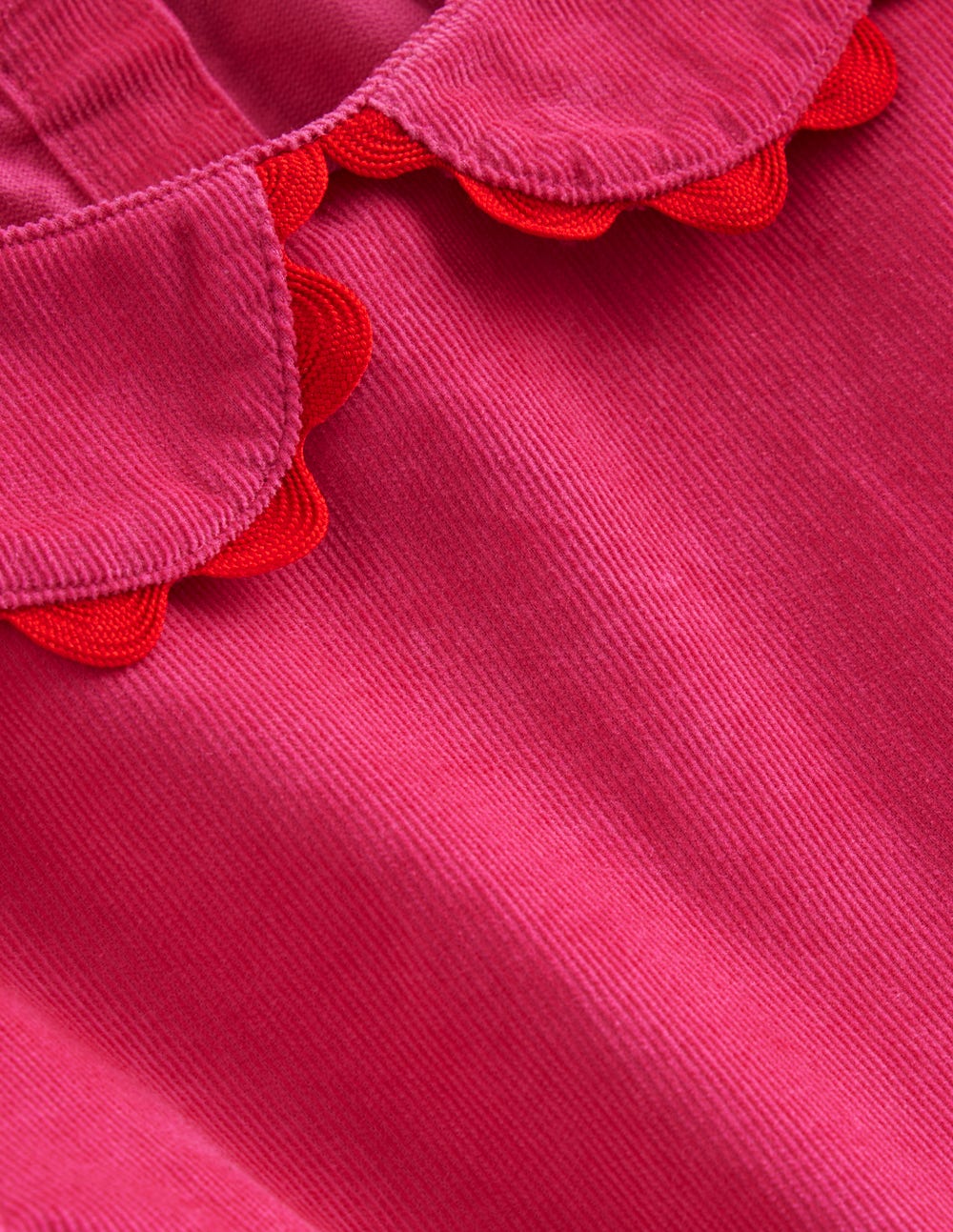Cordkleid mit Zackenlitze-Himbeerrosa-3