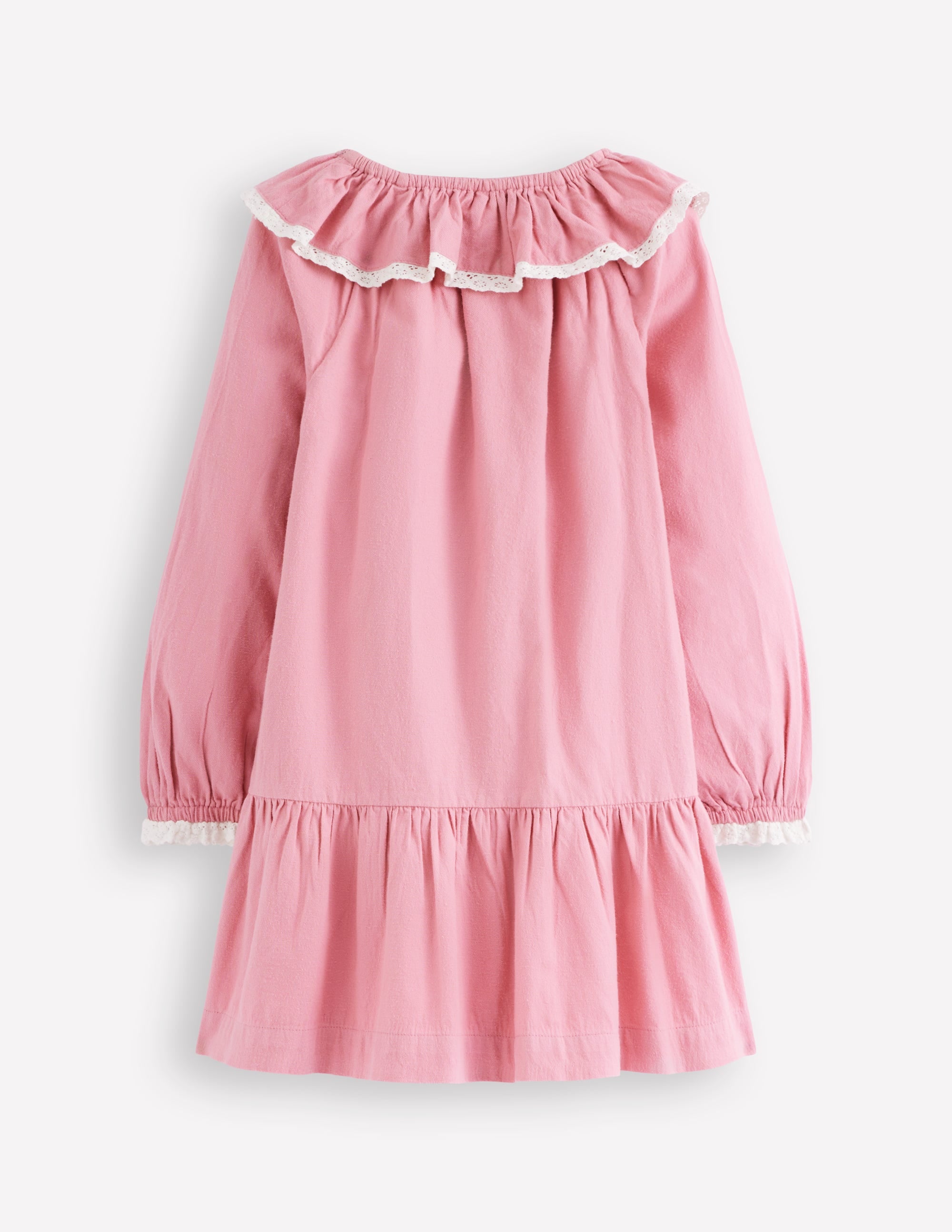 Gewebtes Kleid mit Spitzenbesatz-Zuckerwattenrosa Feen - Image 2