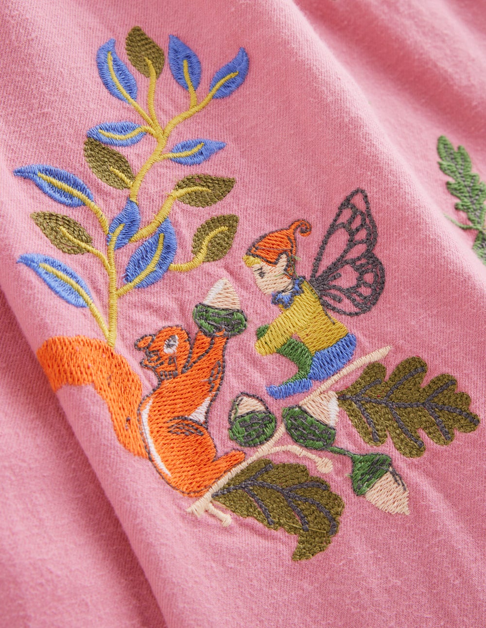 Gewebtes Kleid mit Spitzenbesatz-Zuckerwattenrosa Feen-3