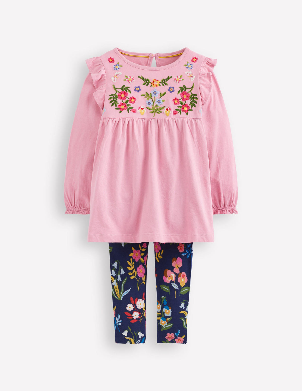 Besticktes Tunika-Set-Kirschblütenrosa - Image 1