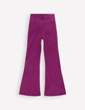 Gerippte Leggings mit Schlag-Brombeere