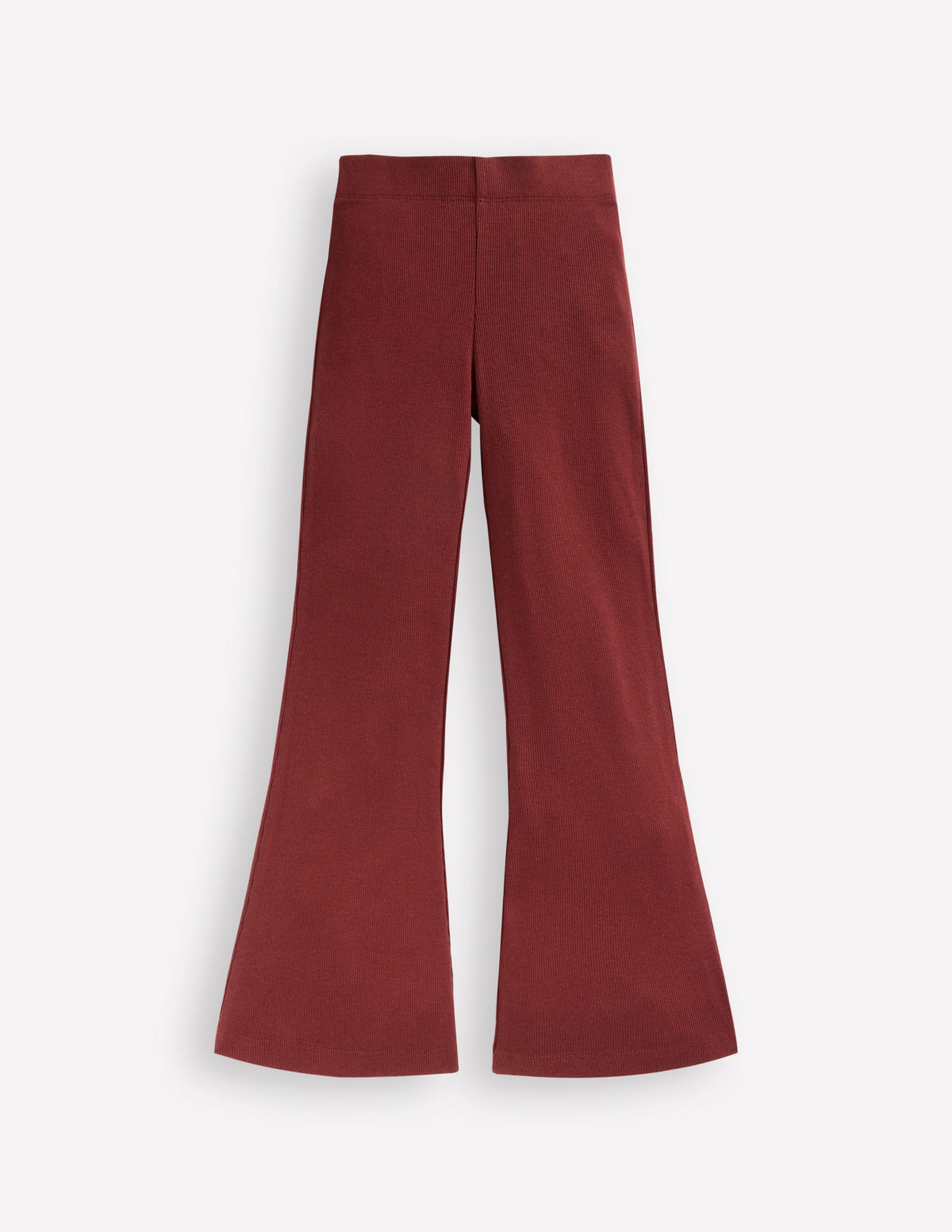 Gerippte Leggings mit Schlag-Kastanie - Image 1