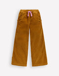 Locker geschnittene Cordhose-Toffeebraun