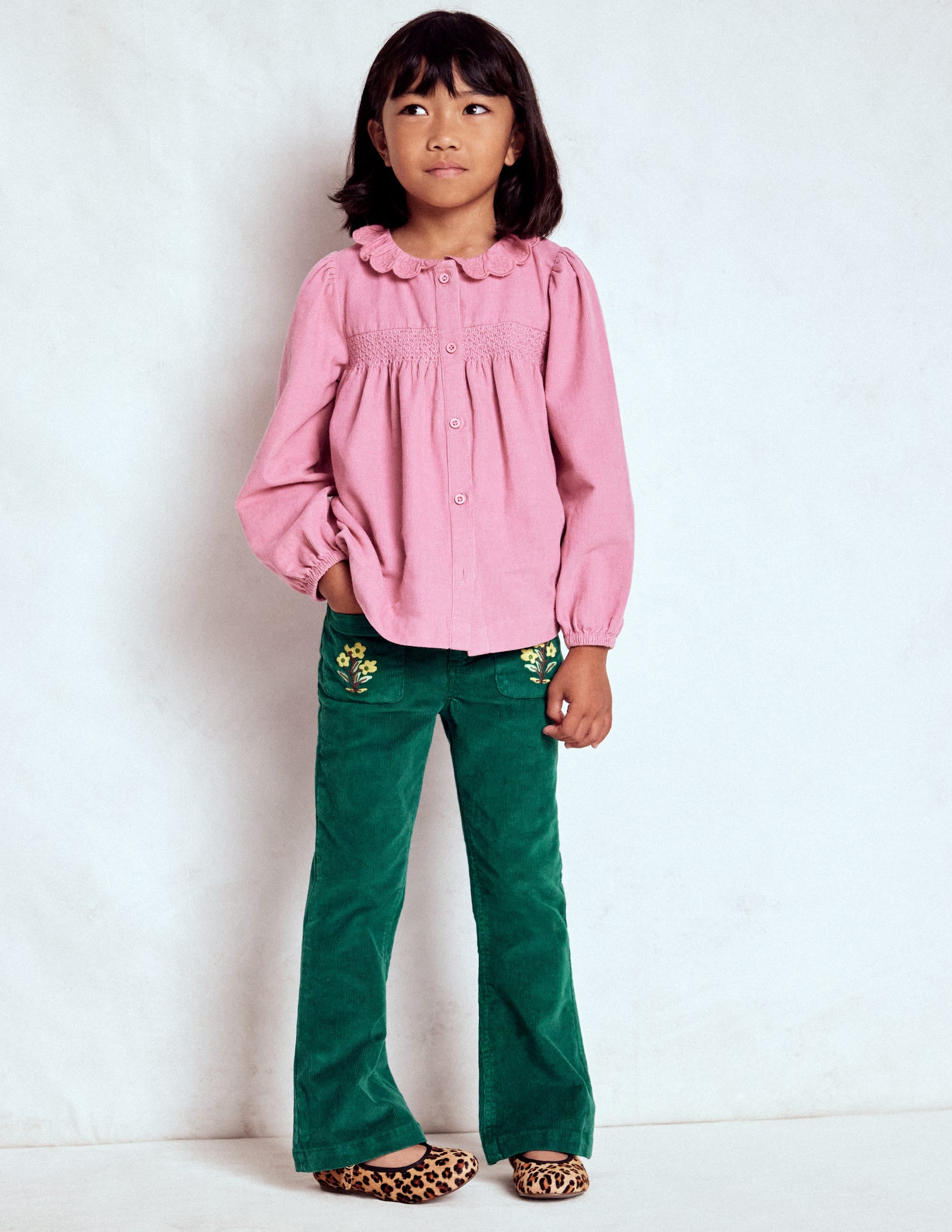Kick Flare Trouser-Emerald Night - Image 1