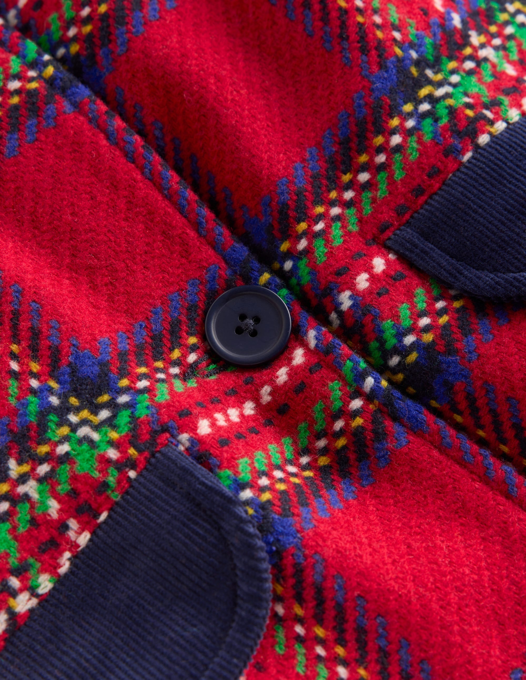 Wool Blend Coat-Red Check - Image 3
