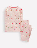 Eng anliegender Henley-Schlafanzug-Kreiderosa Paris