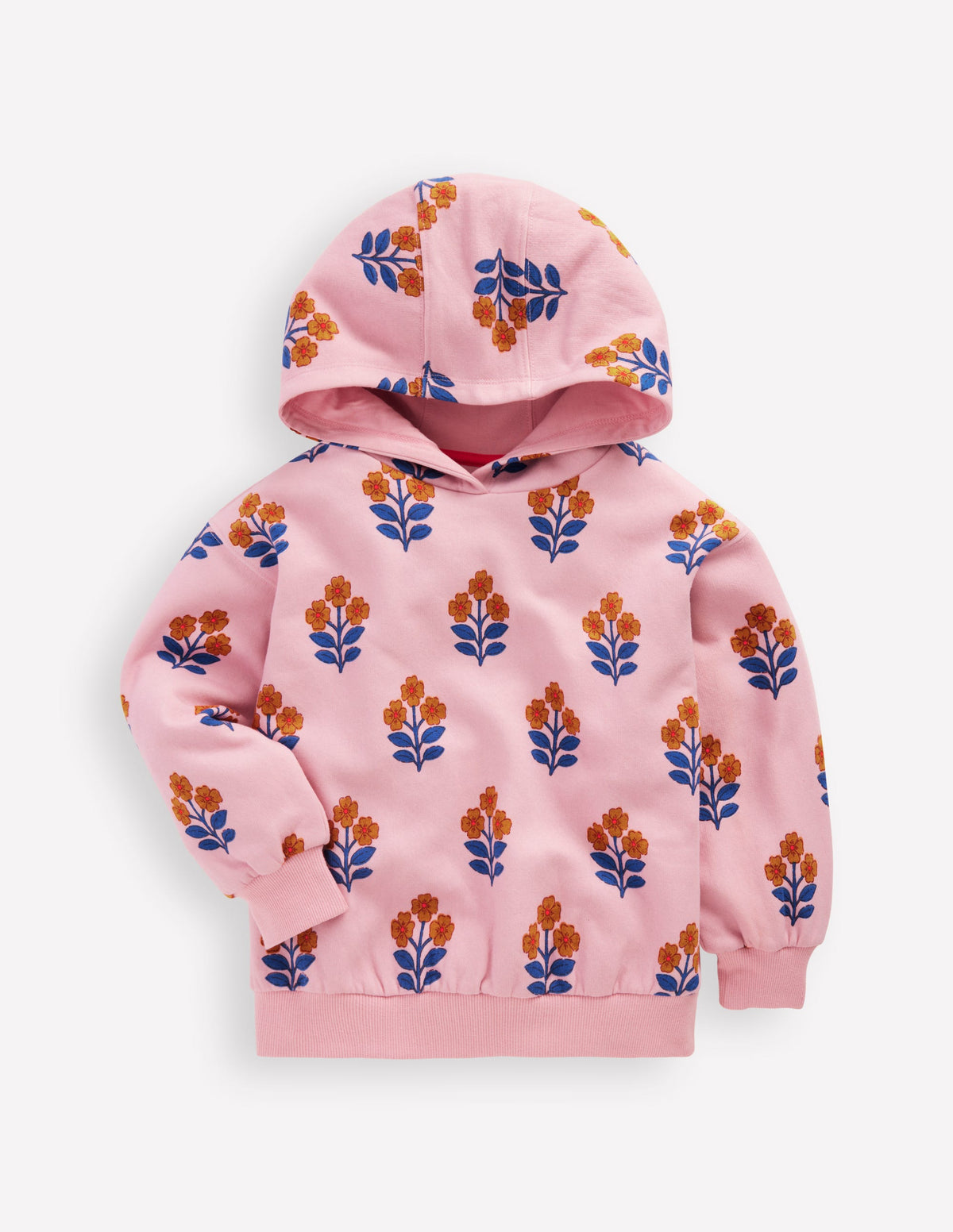 Bedruckter Kapuzenpullover-Kirschblütenrosa Holzblock Blume - Image 4