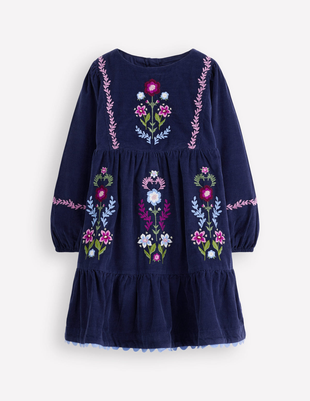 Clover Blouson-Cordkleid-Schuluniform-Marineblau-1