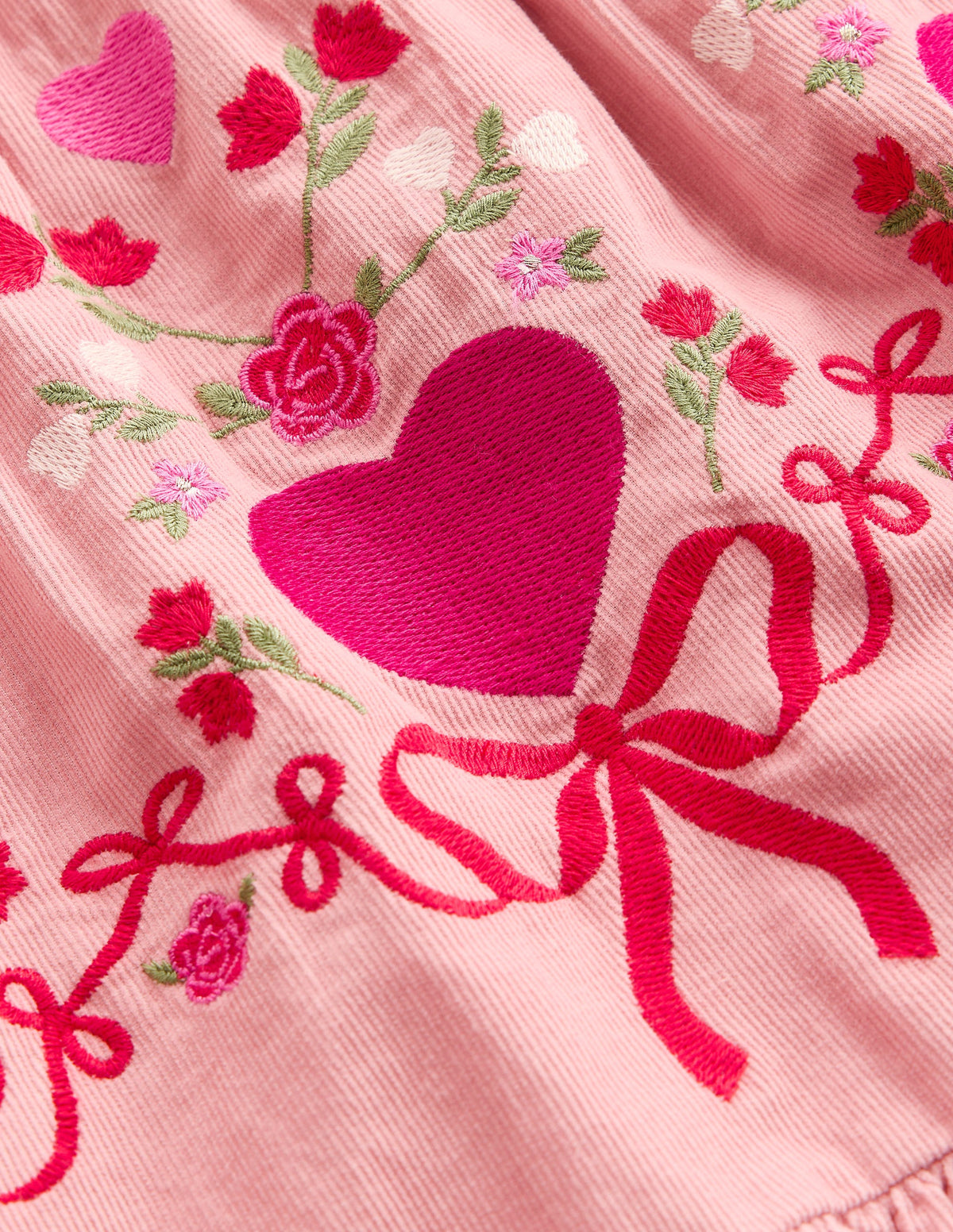 Robe à manches blousantes Clover en velours côtelé-Rose vintage - Image 3