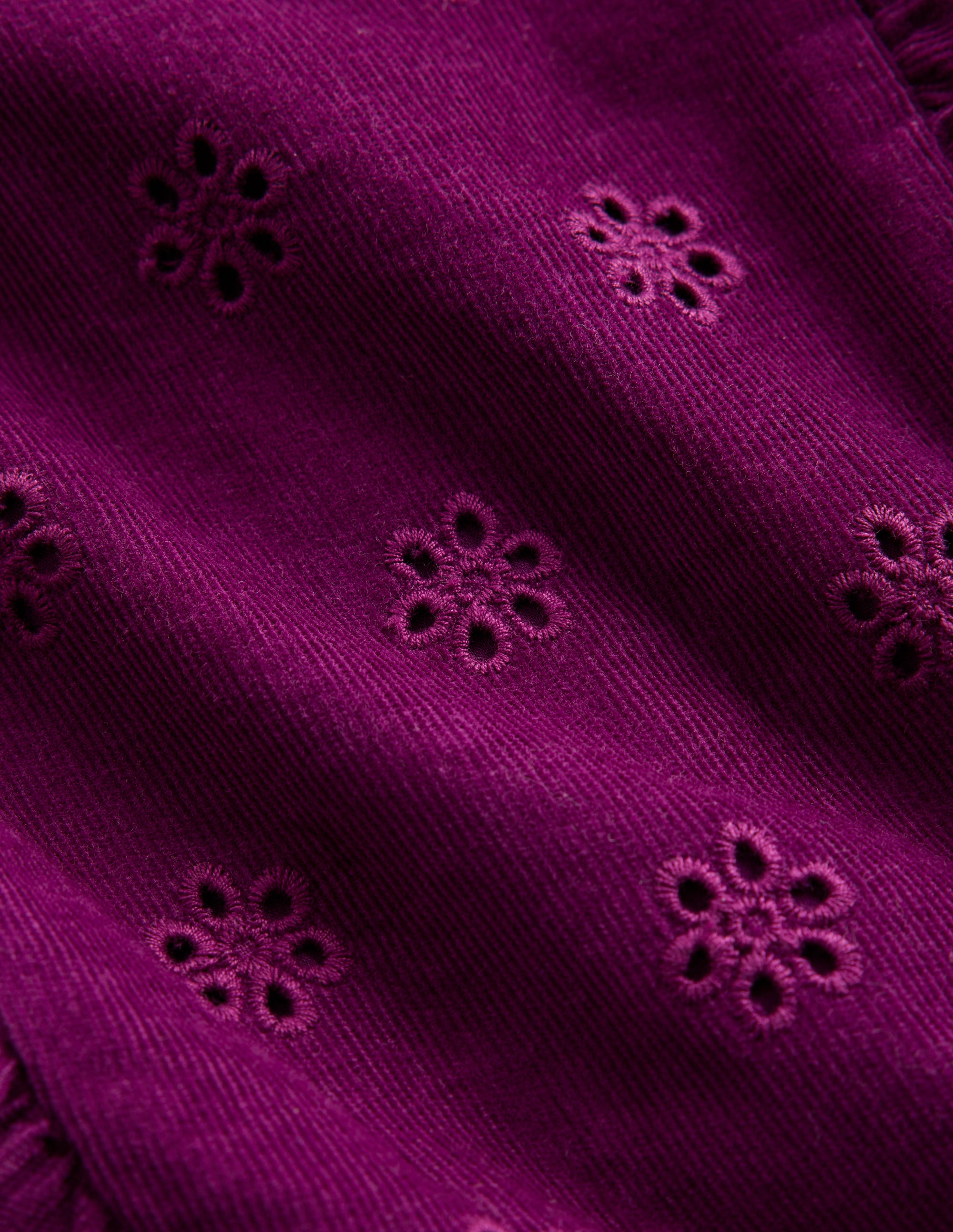 Cord-Kleid mit Lochstickerei-Brombeere - Image 3