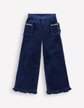 Gerüschte Cordhose zum Hineinschlüpfen-Navy Glitzer