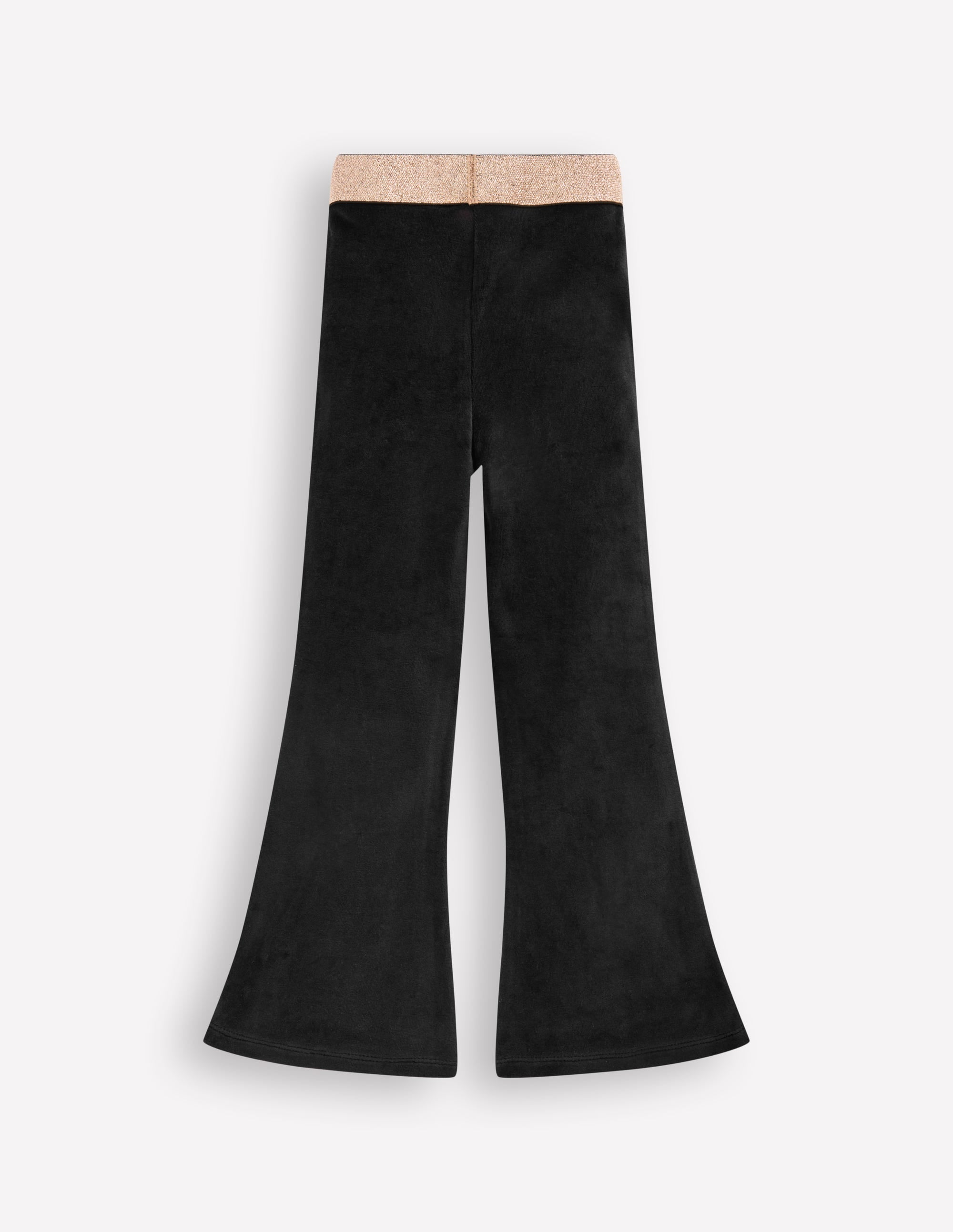 Ausgestellte Samtleggings-Schwarz - Image 2