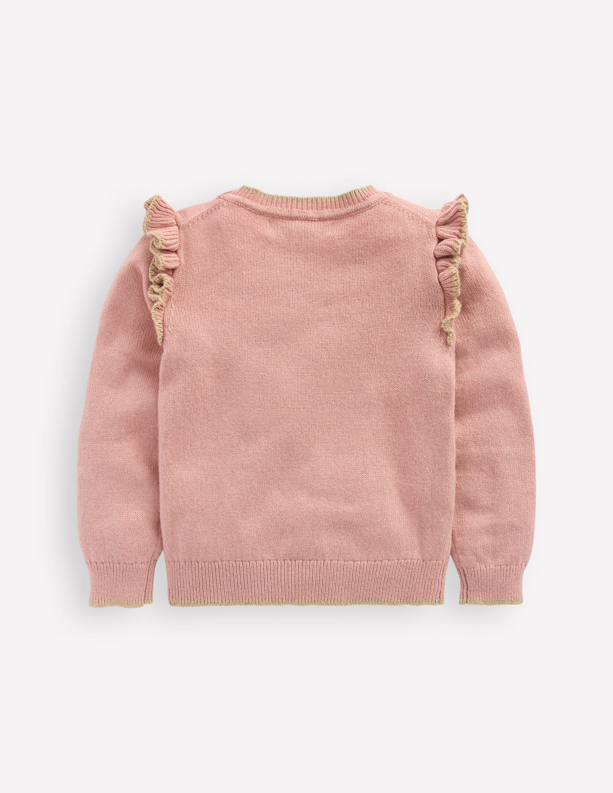 Pull fun à volants et logo-Maison de pain d'épices rose vintage - Image 2