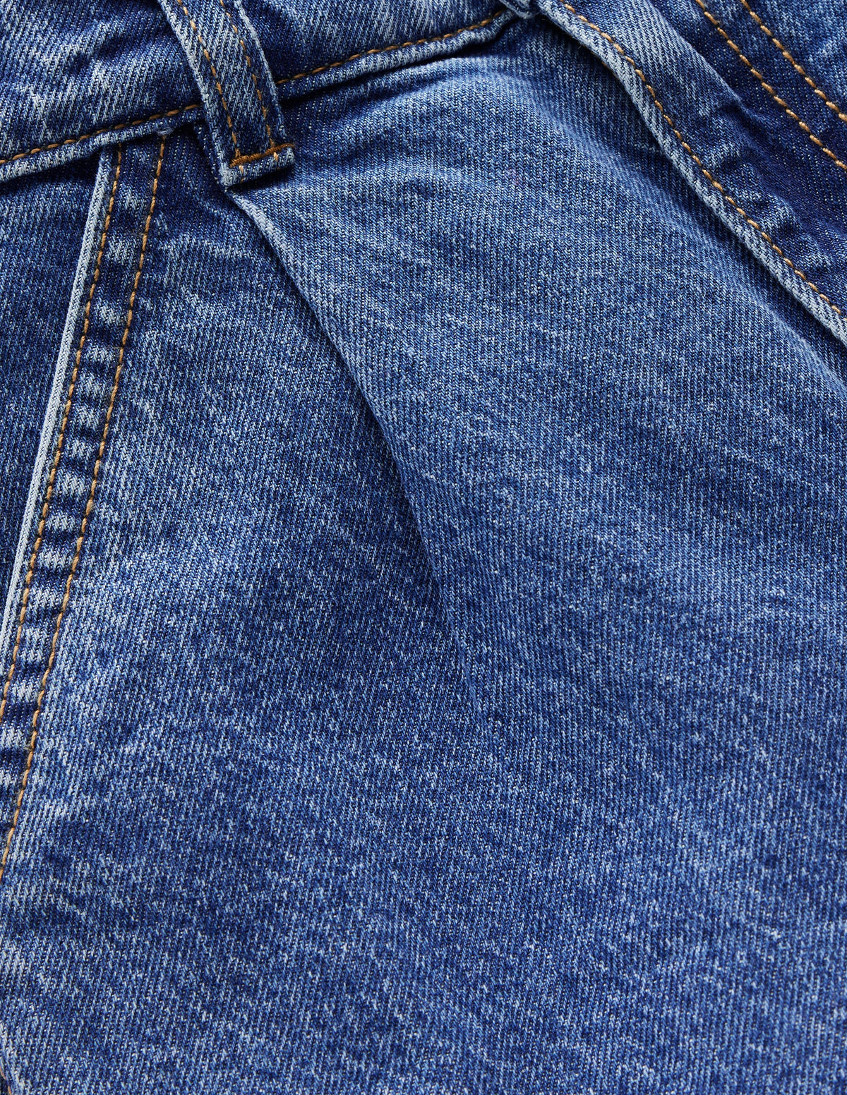 Jeans mit Faltendetail-Mittlere Mischung Denim-7