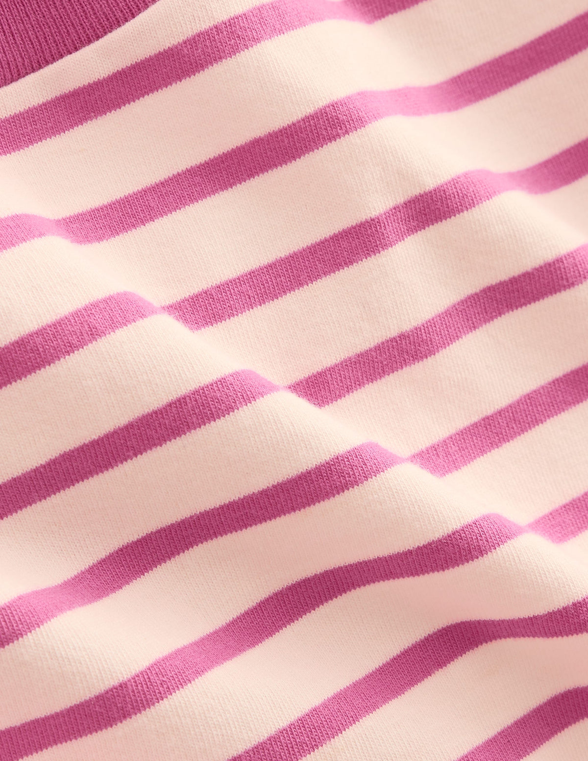 Marinière décontractée à manches longues-Rose/avoine chiné-3