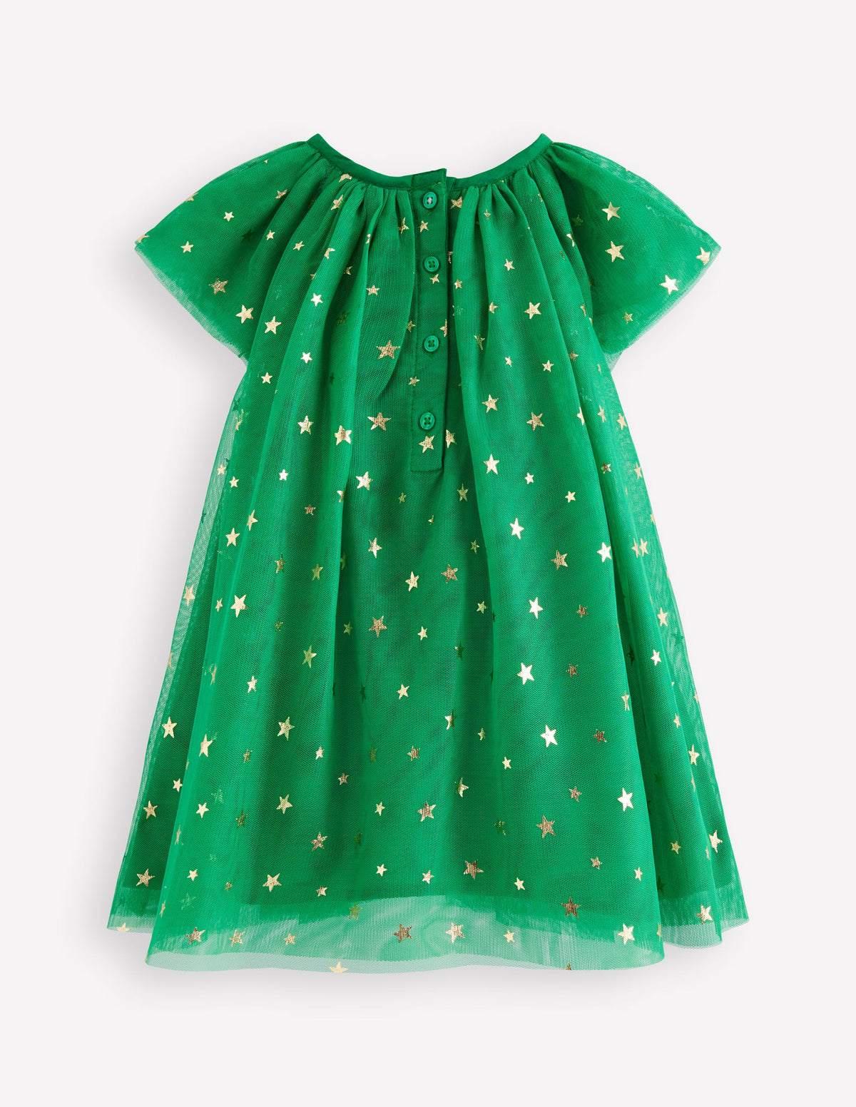 Robe avec superposition en tulle-Sapin de Noël vert - Image 2
