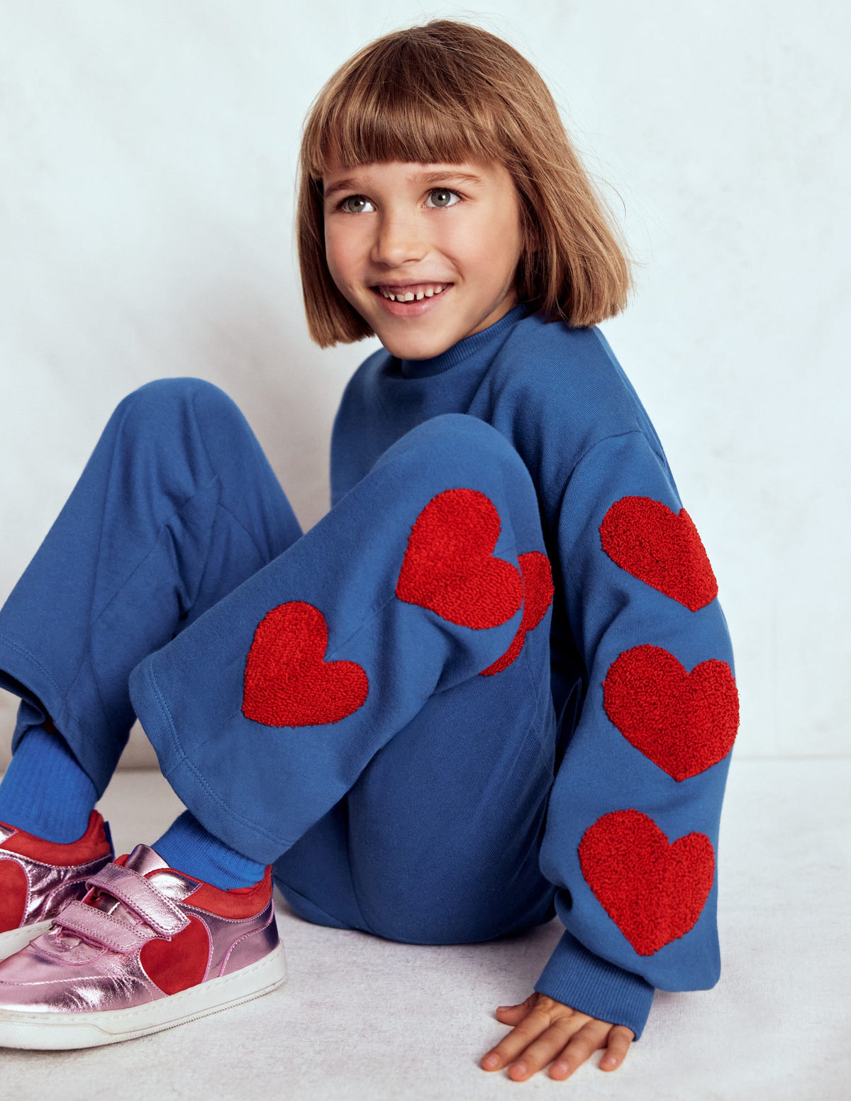 Bobbie Sweatshirt mit Applikation-Blauhäher Herzen-2