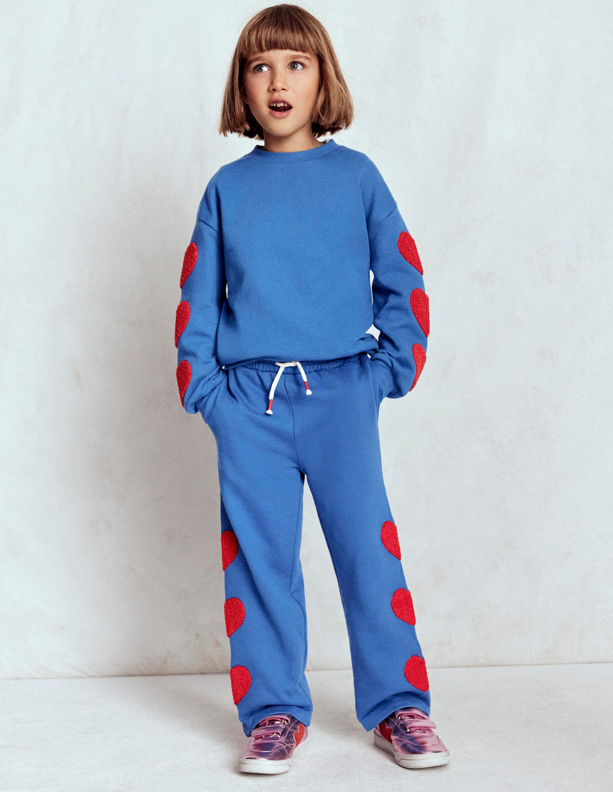 Bobbie Sweatshirt mit Applikation-Blauhäher Herzen-3