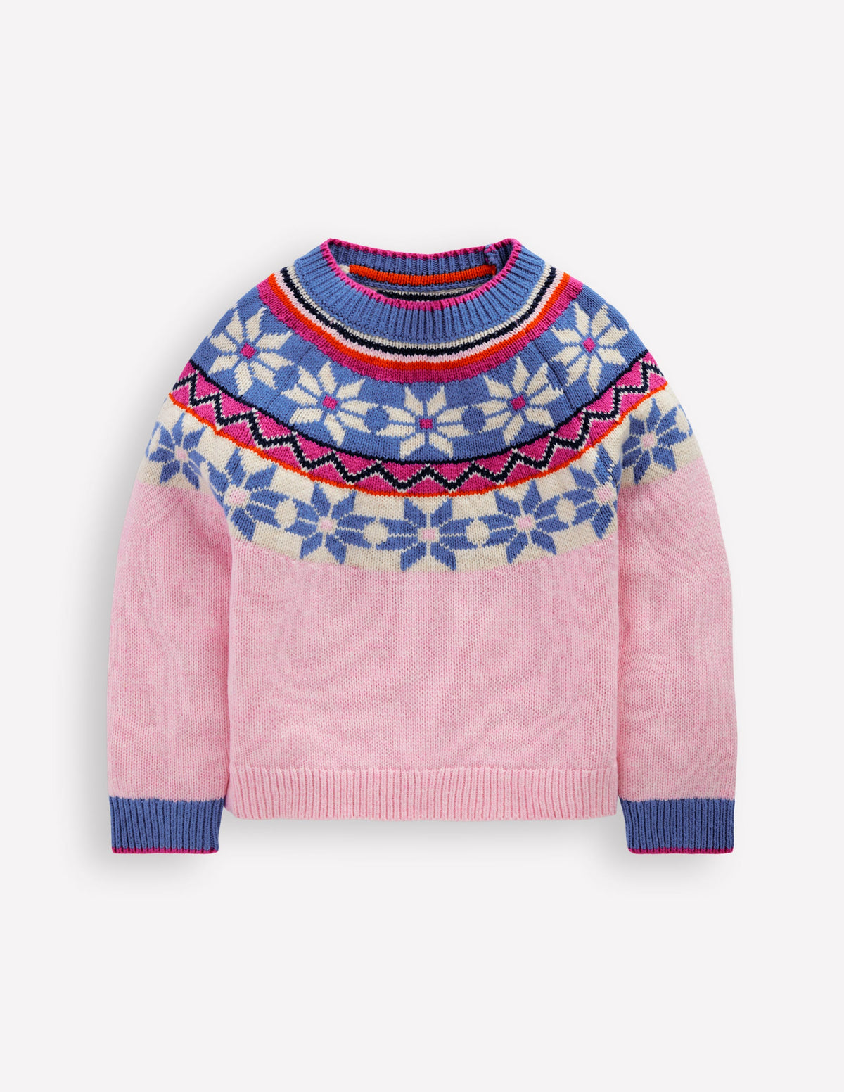 Eleanor Fair-Isle-Pullover-Geblümt Rosa - Image 2