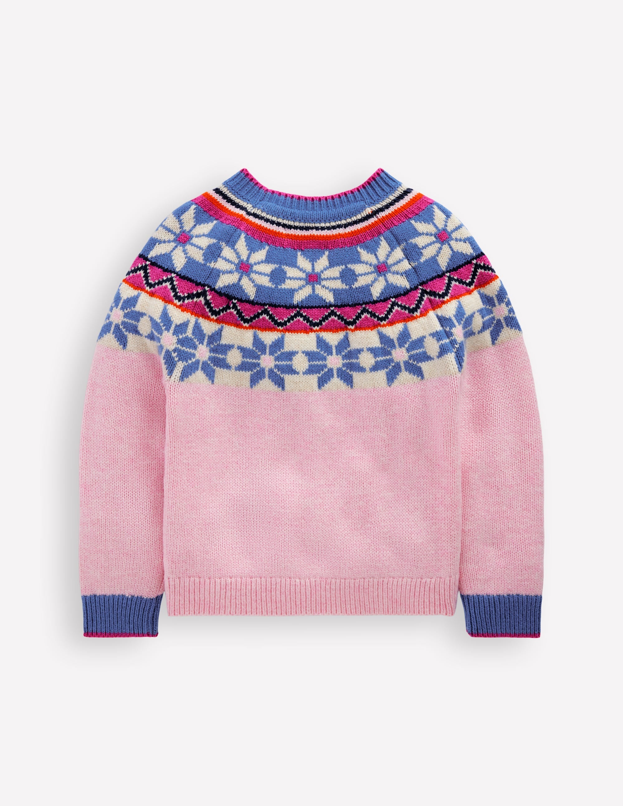 Eleanor Fair-Isle-Pullover-Geblümt Rosa - Image 3