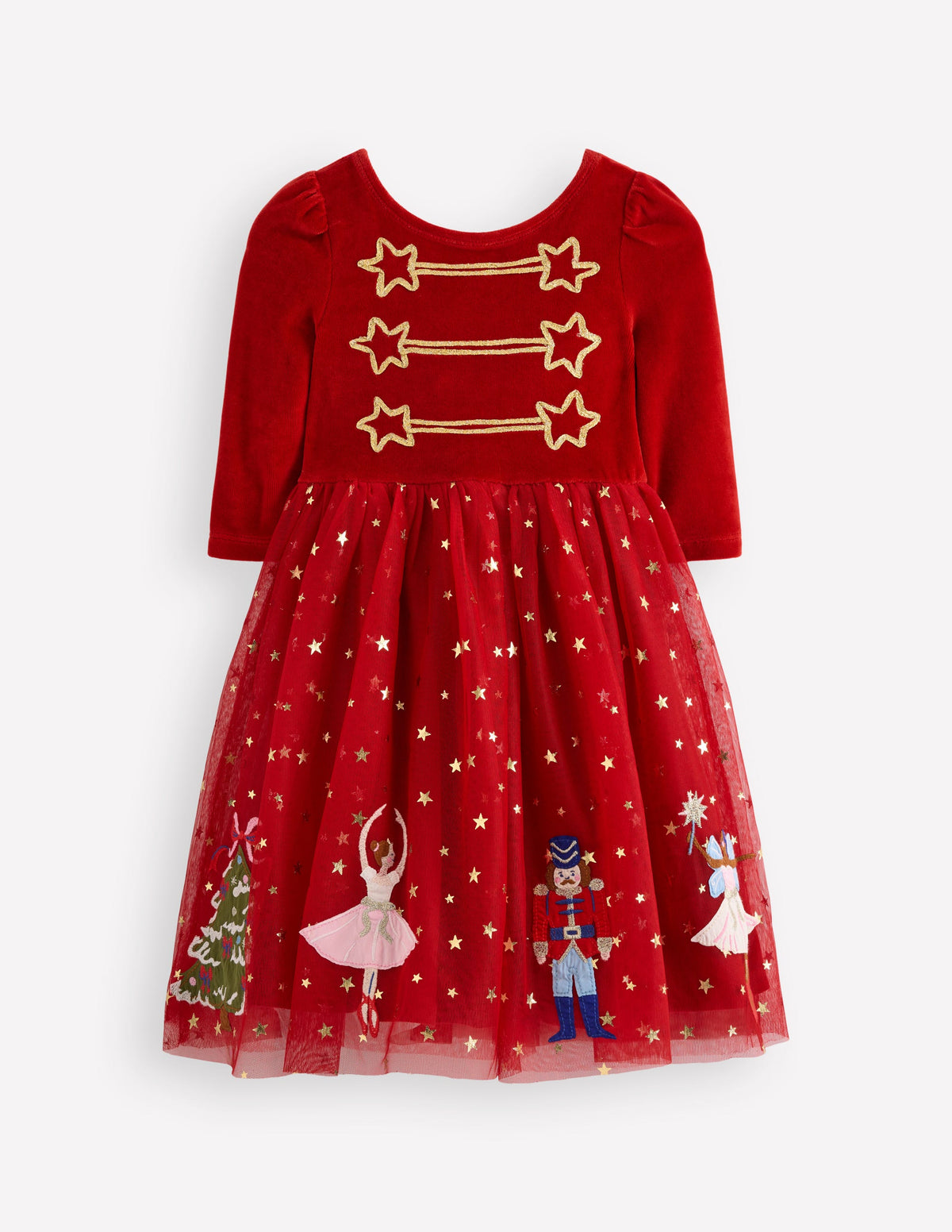 Aurora Tüllkleid mit Applikationen-Karminrot Nussknacker-1