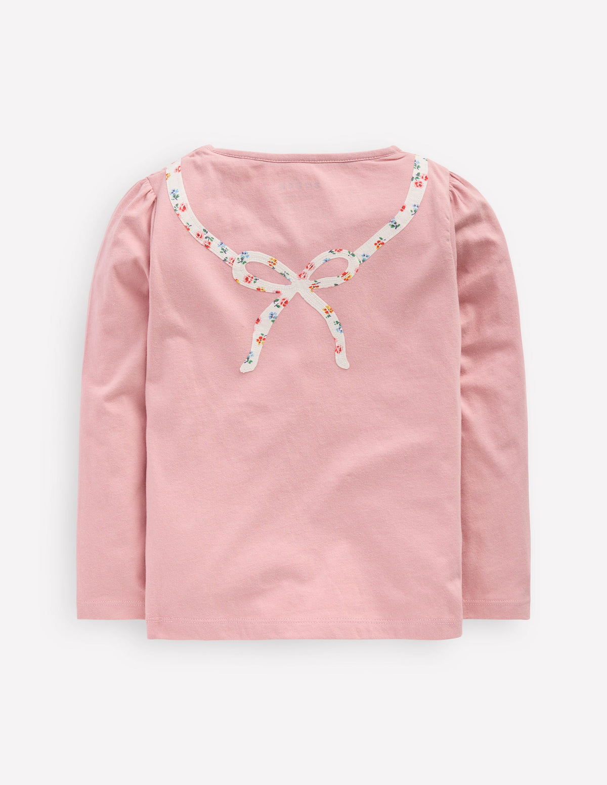 Puff Sleeve Appliqué  T-shirt-Vintage Pink Skates - Image 2