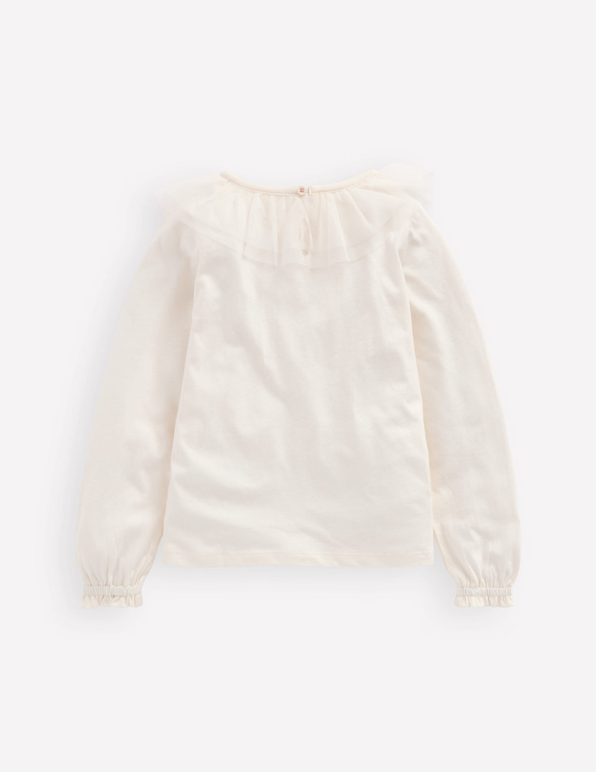 Tulle Jersey Top-Soft Ivory - Image 5