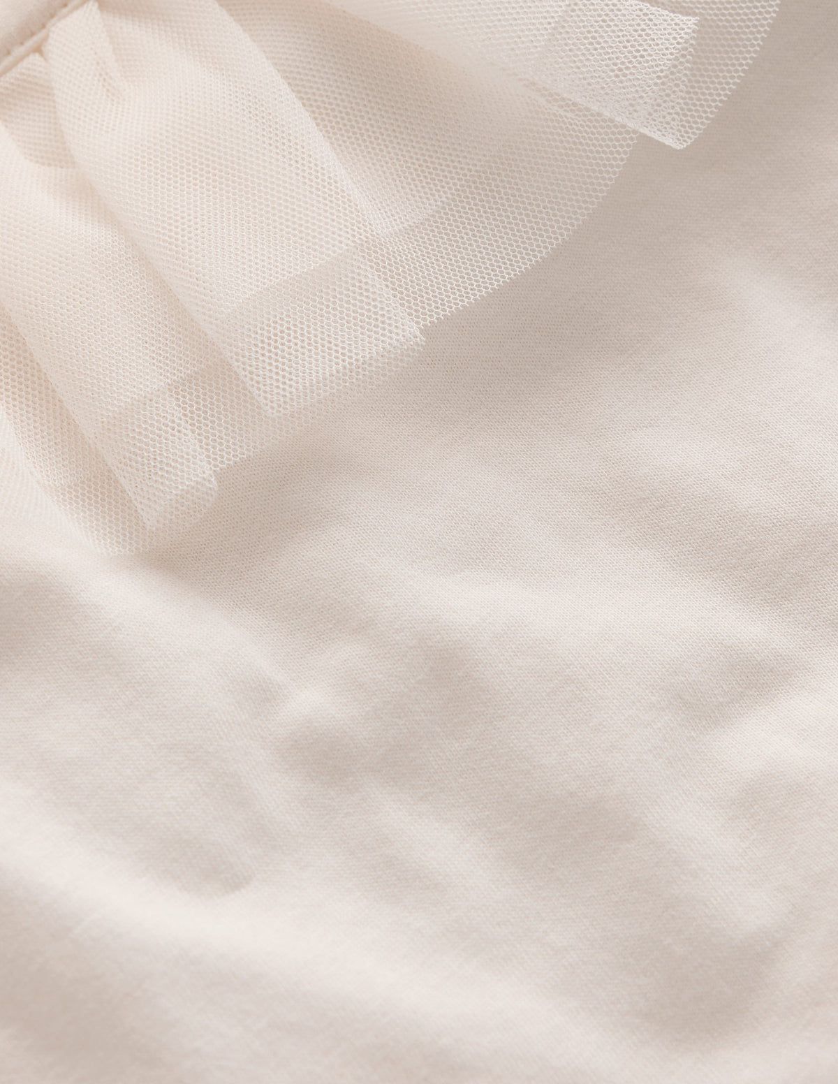 Tulle Jersey Top-Soft Ivory - Image 6
