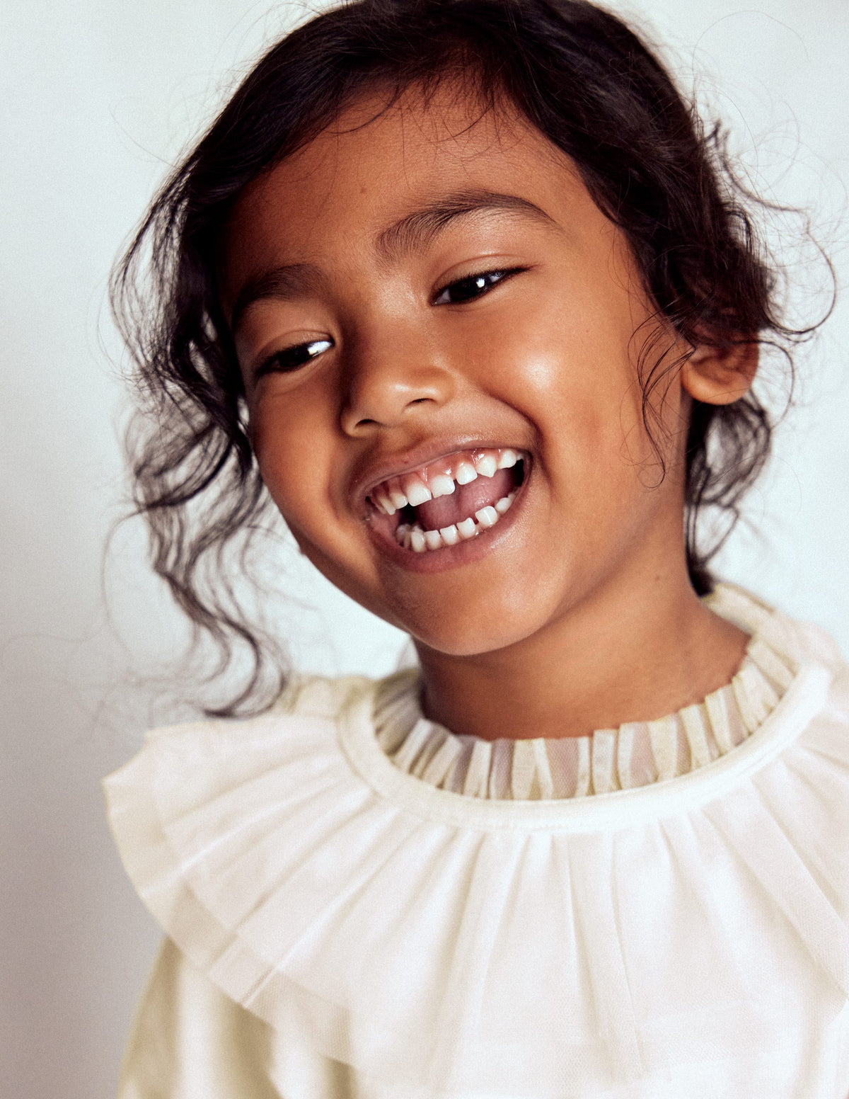 Tulle Jersey Top-Soft Ivory - Image 2