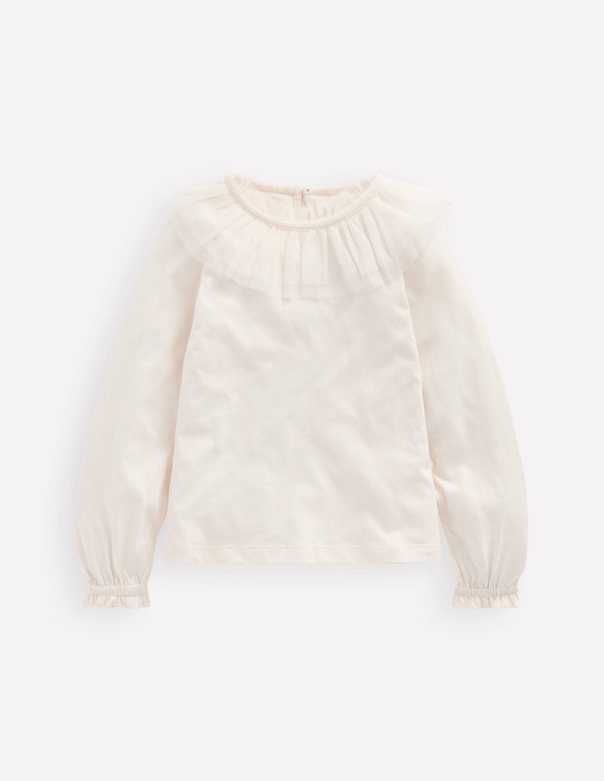 Tulle Jersey Top-Soft Ivory-4