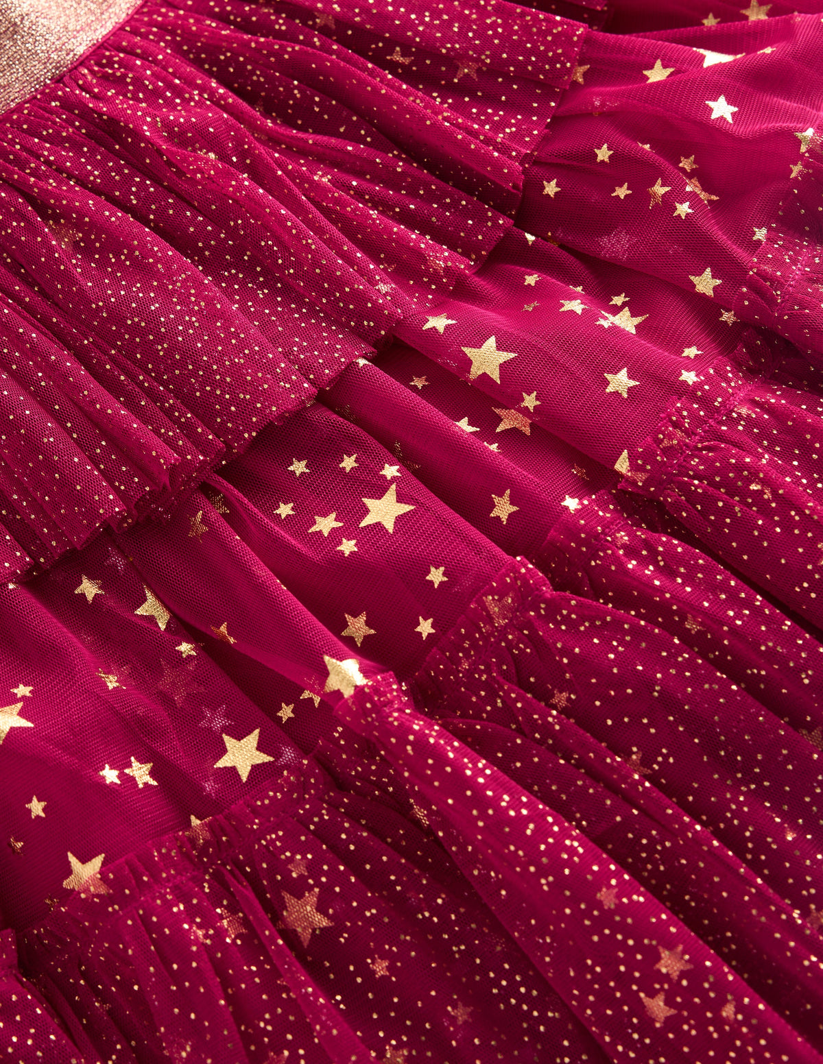 Jupe midi en tulle à volants-Confiture à la cerise-6