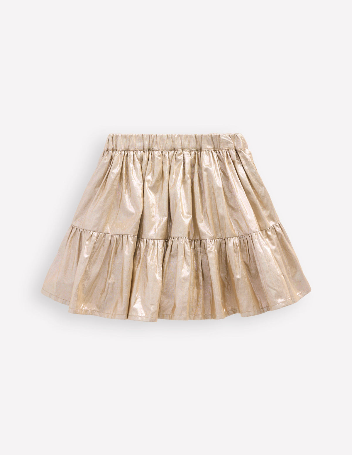 Metallic Tiered Skirt-Gold Metallic - Image 2