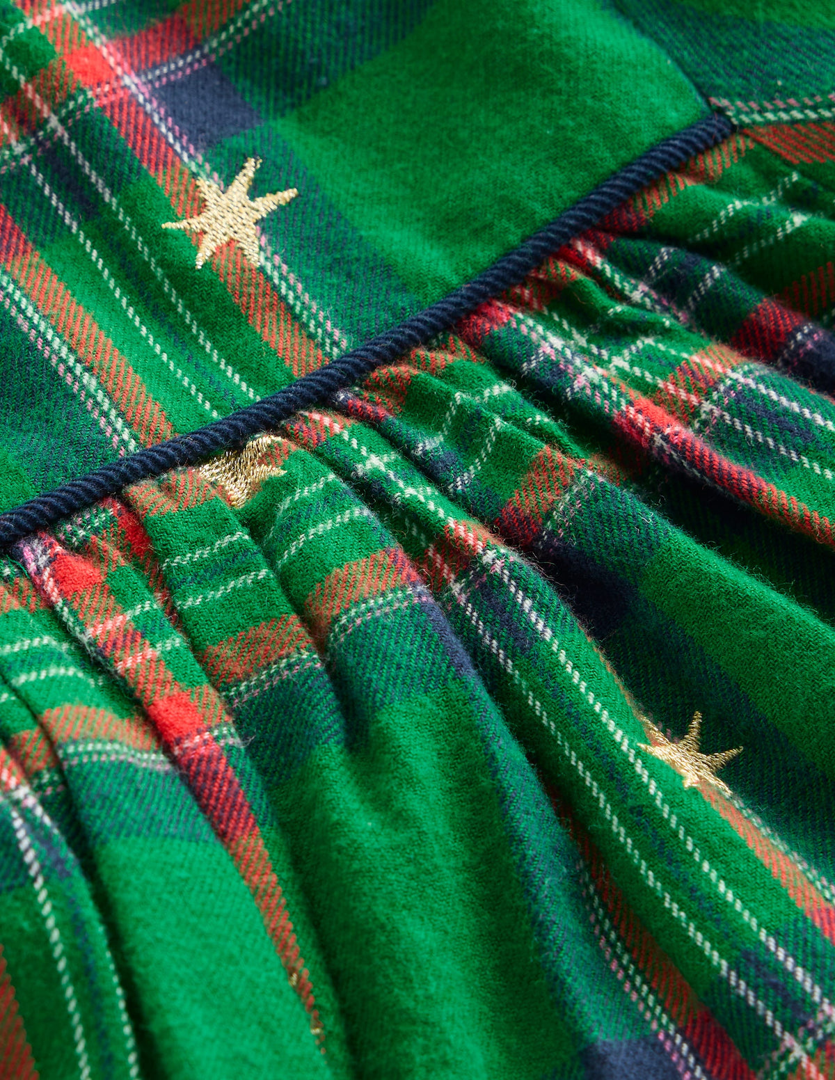 Gewebtes Kleid mit Rüschenausschnitt-Sterne Kariert - Image 3