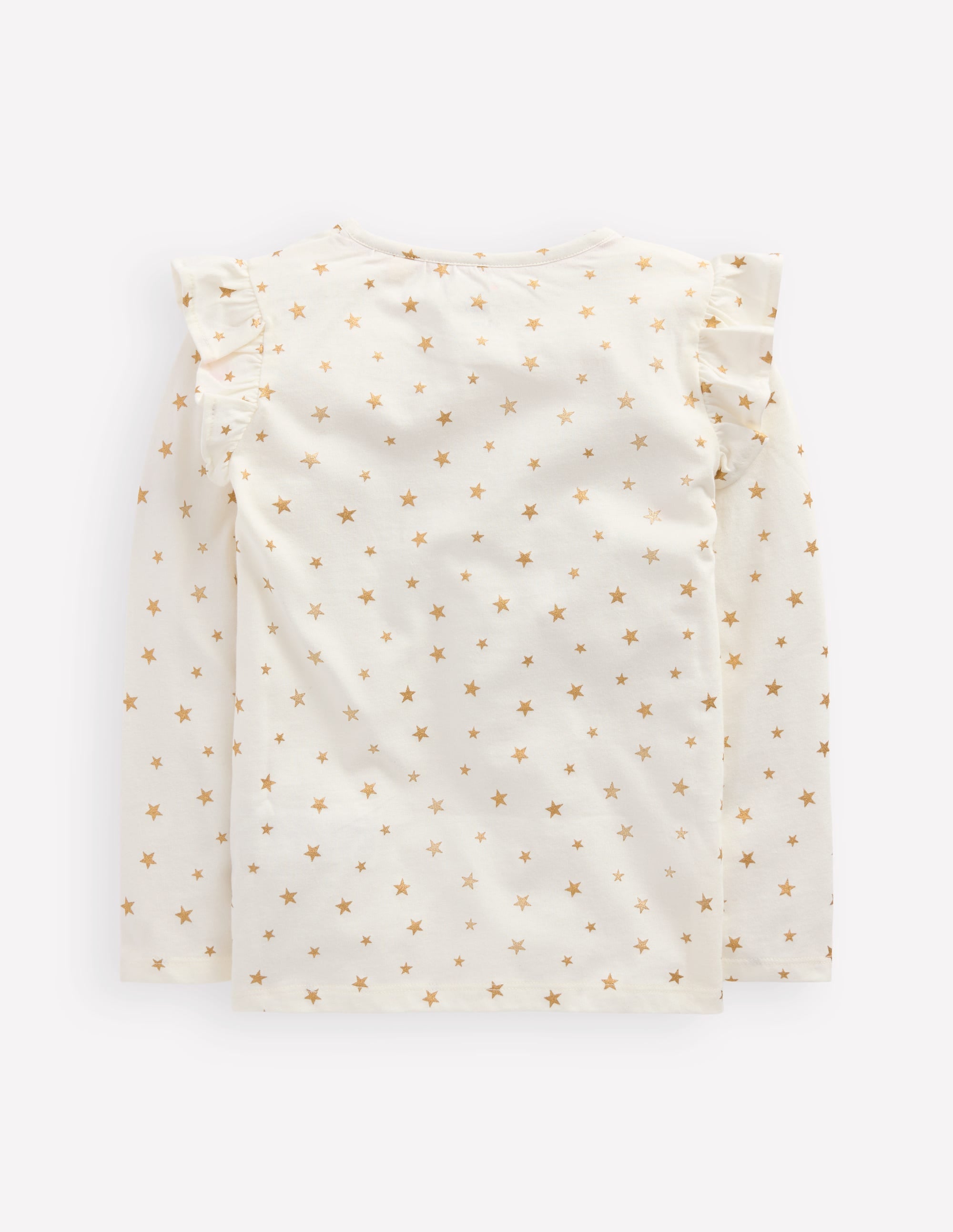 Frill Sleeve Appliqué T-shirt-Ivory Fairies - Image 2