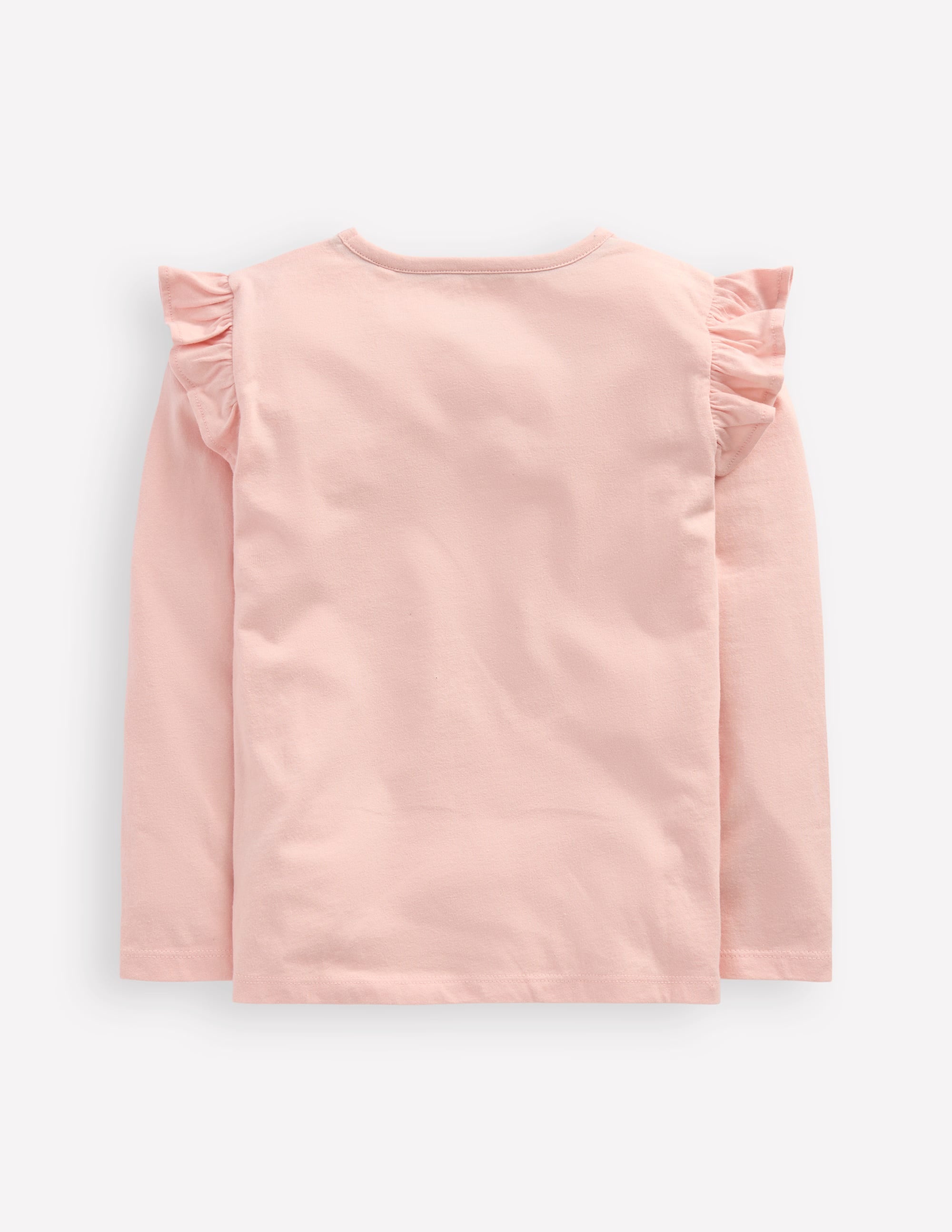 T-shirt à manches volantées et appliqué-Sapin de Noël rose craie - Image 2