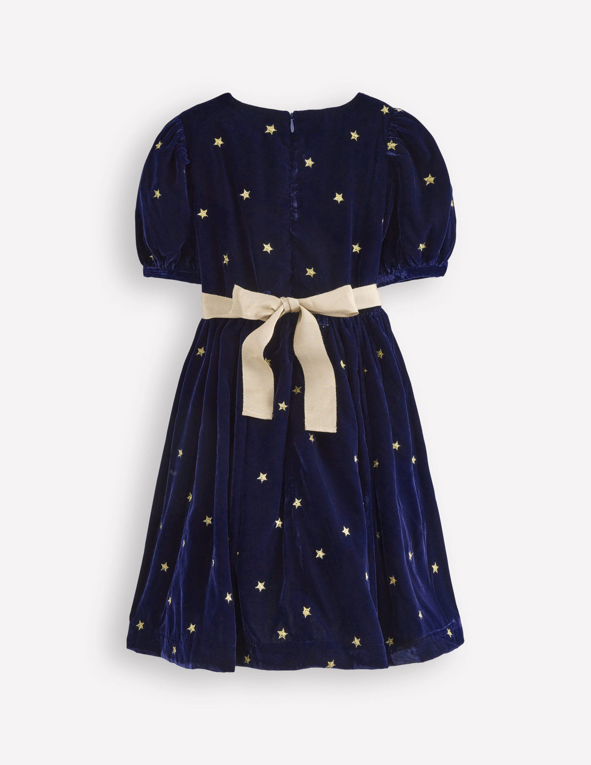 Samt-Partykleid-Schuluniform-Marineblau Gold Sterne-6