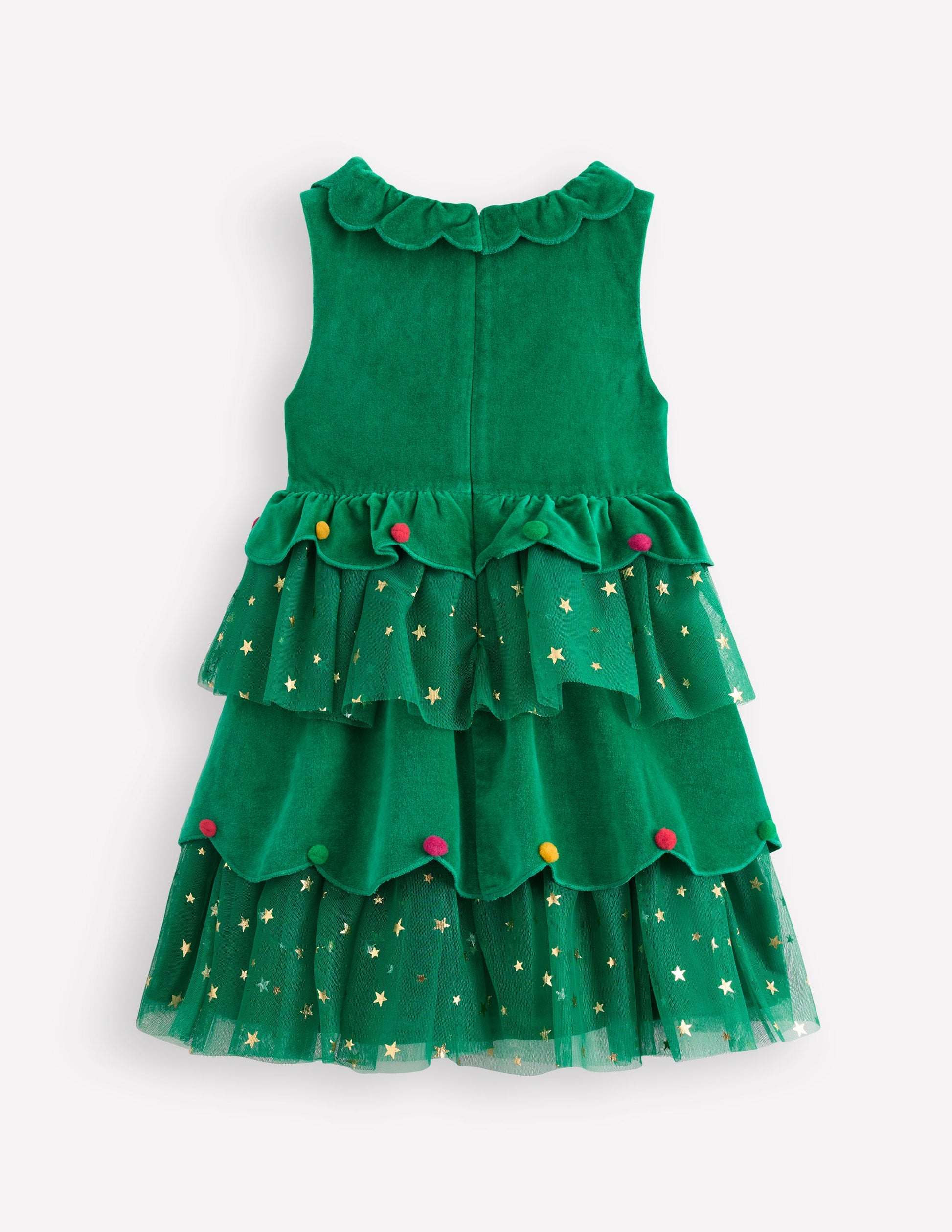 Tüllkleid mit Weihnachtsbaum-Waldgrün-2