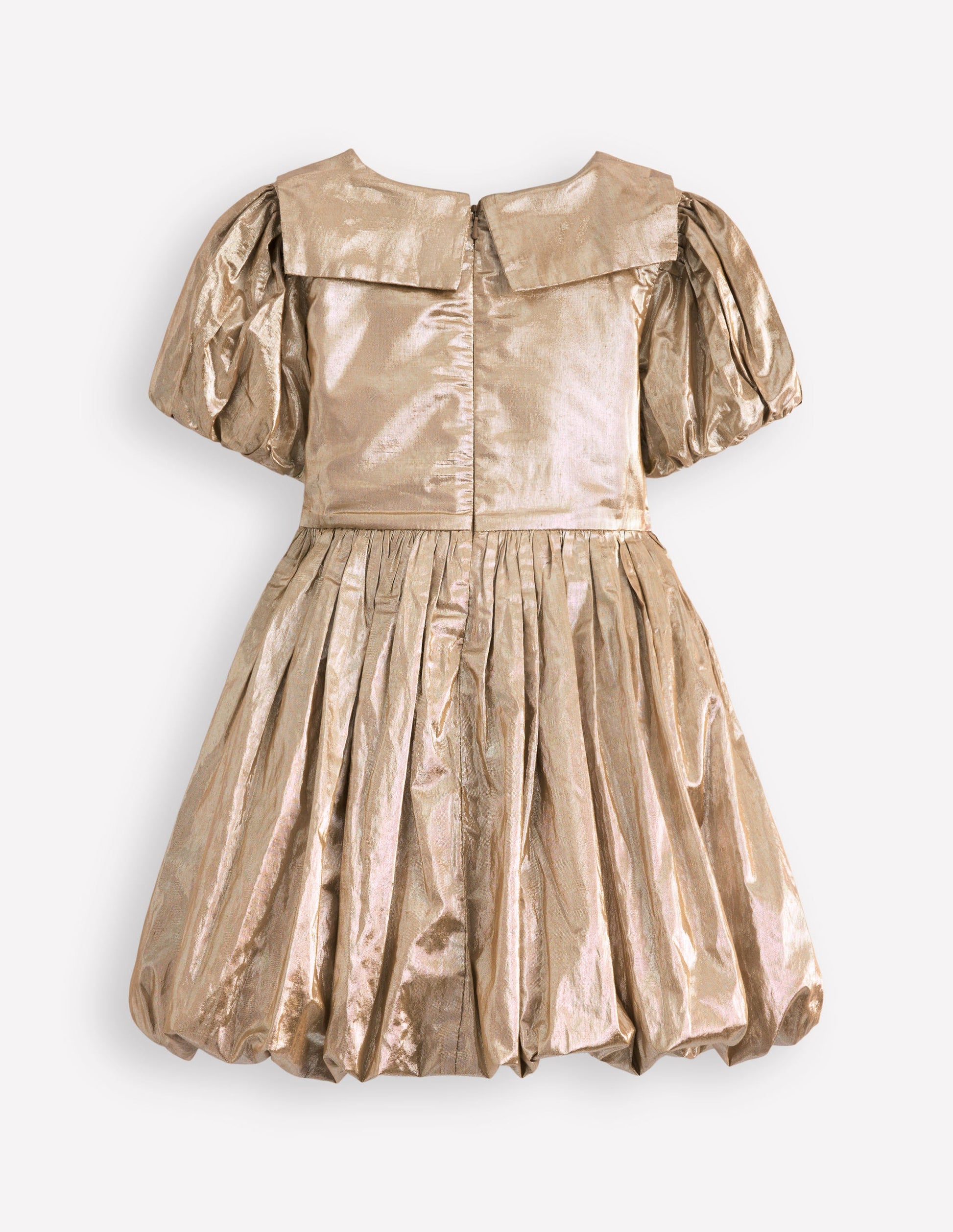 Partykleid mit Ballonsaum-Gold-2