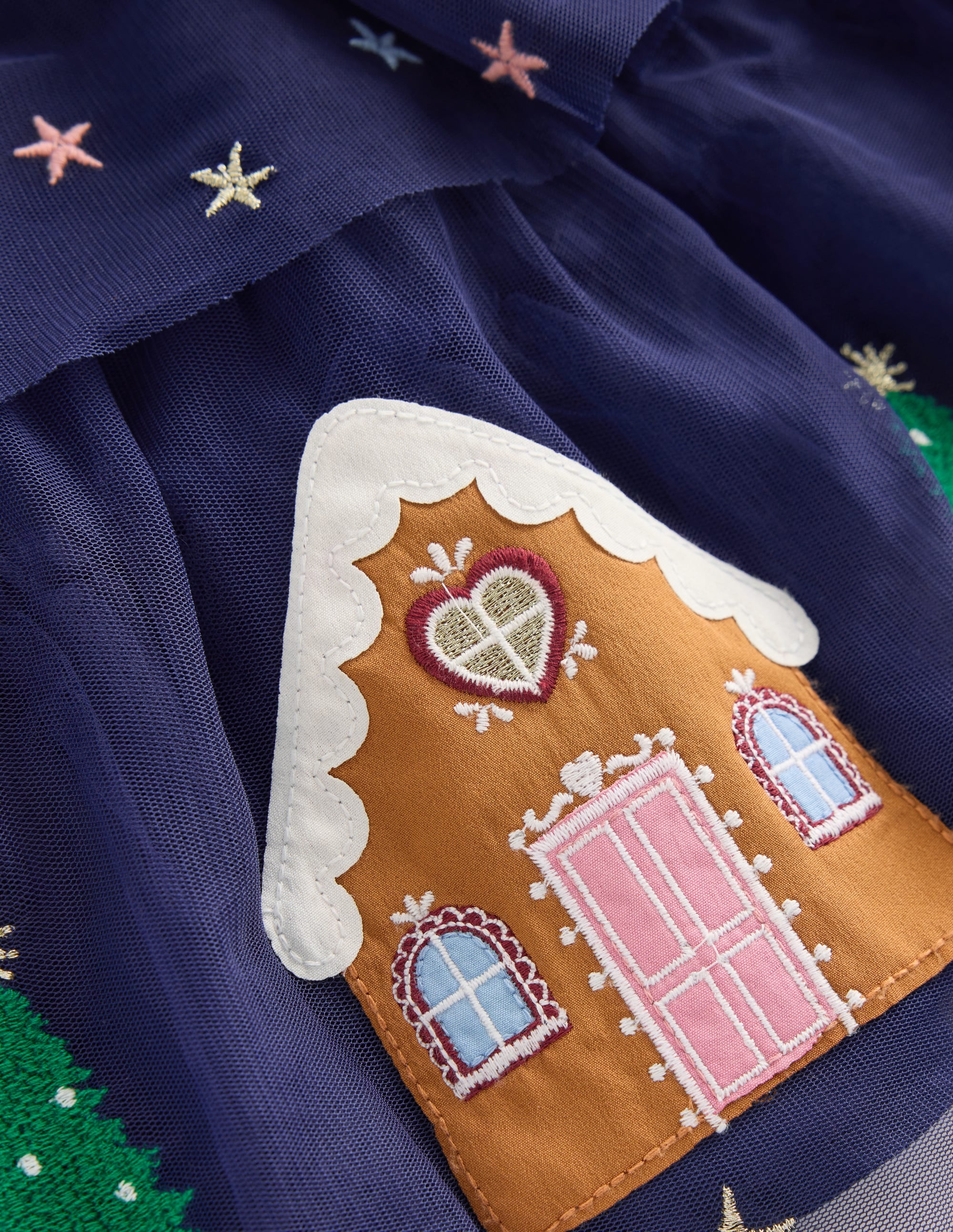 Gestuftes Tüll-Lebkuchenkleid-Mittelalterliches Blau - Image 6