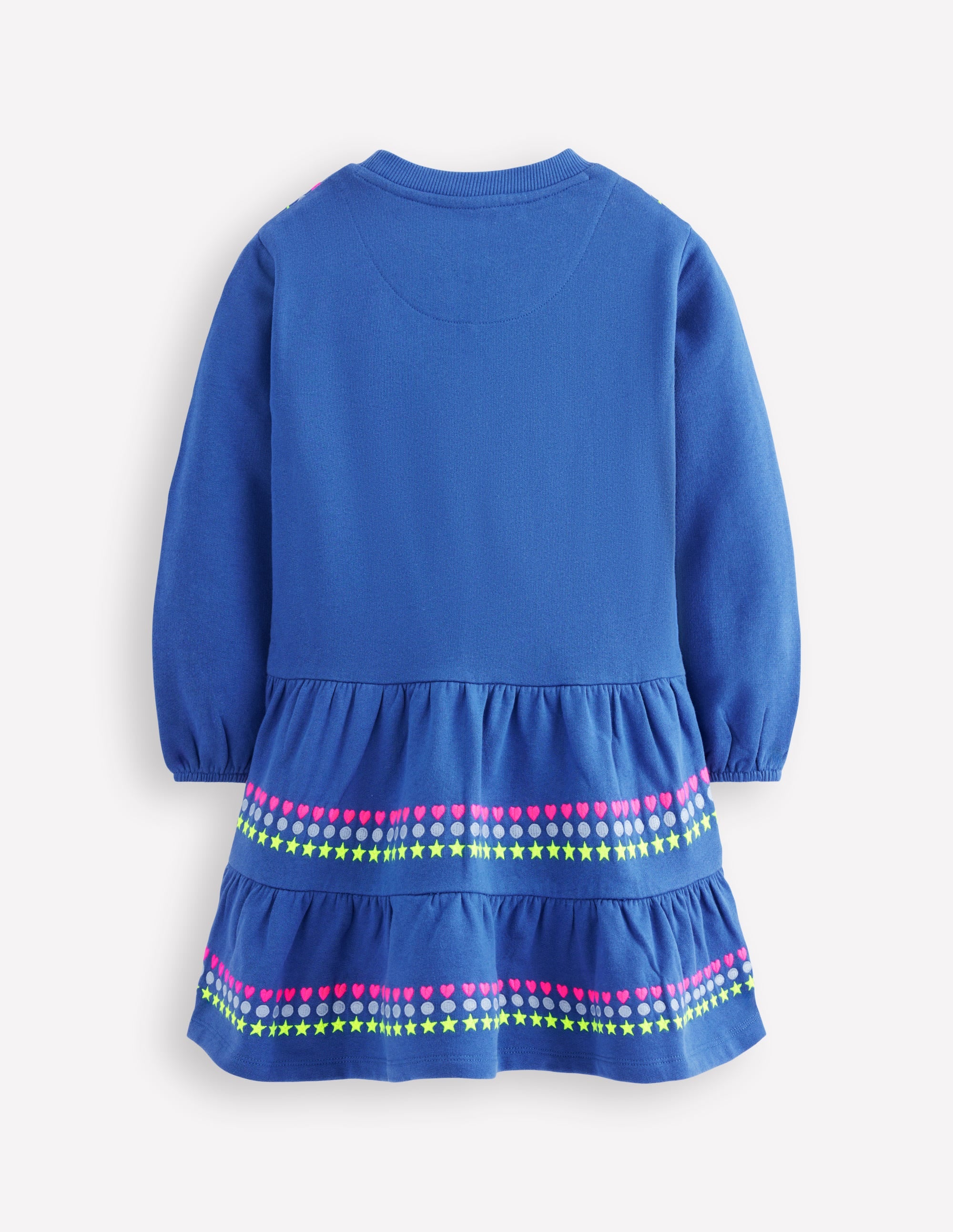 Sweatkleid mit tiefer Taille-Blauhäher Stickerei - Image 4