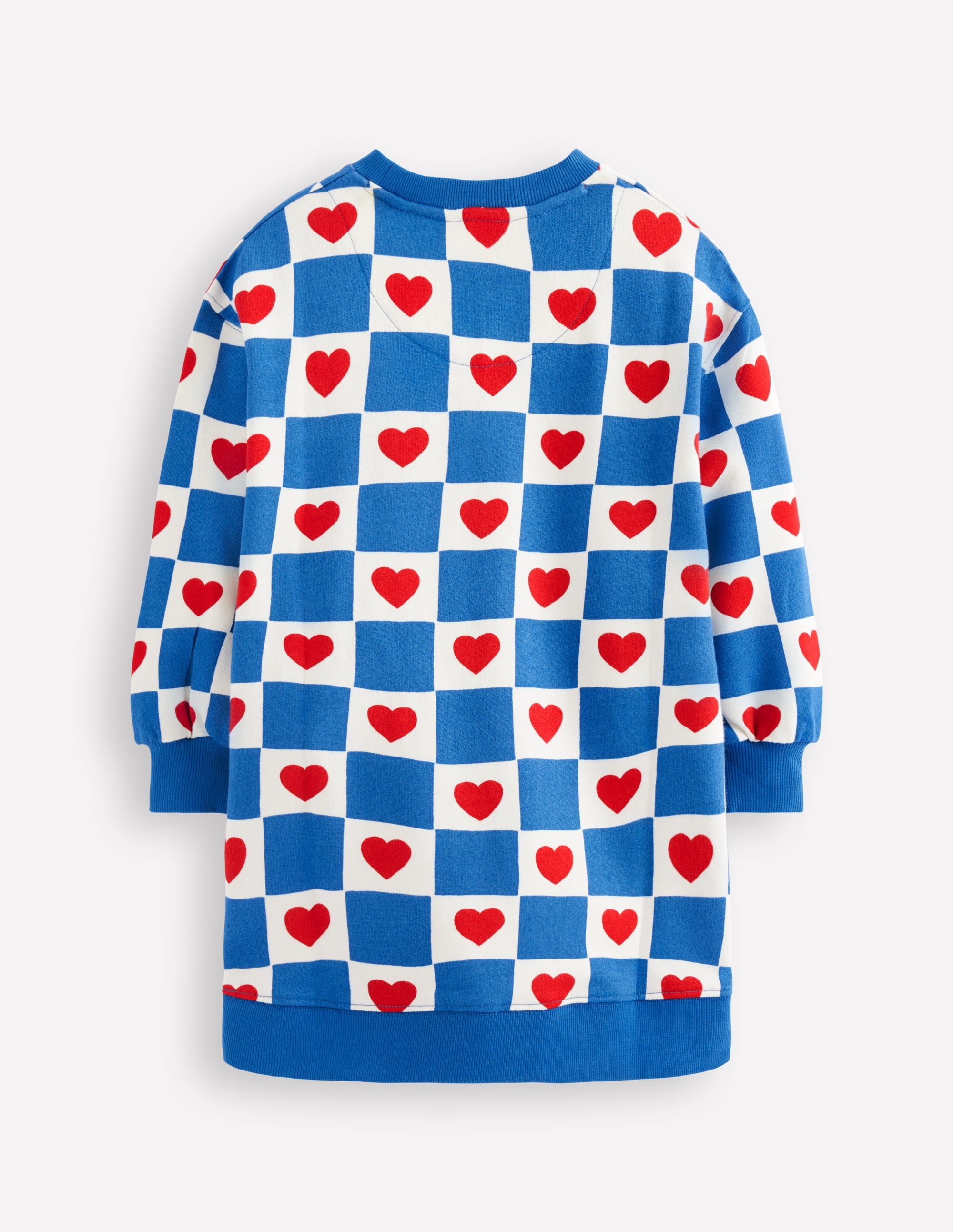 Lockeres Ami Sweatshirt-Kleid-Blau Herzstempel - Image 4