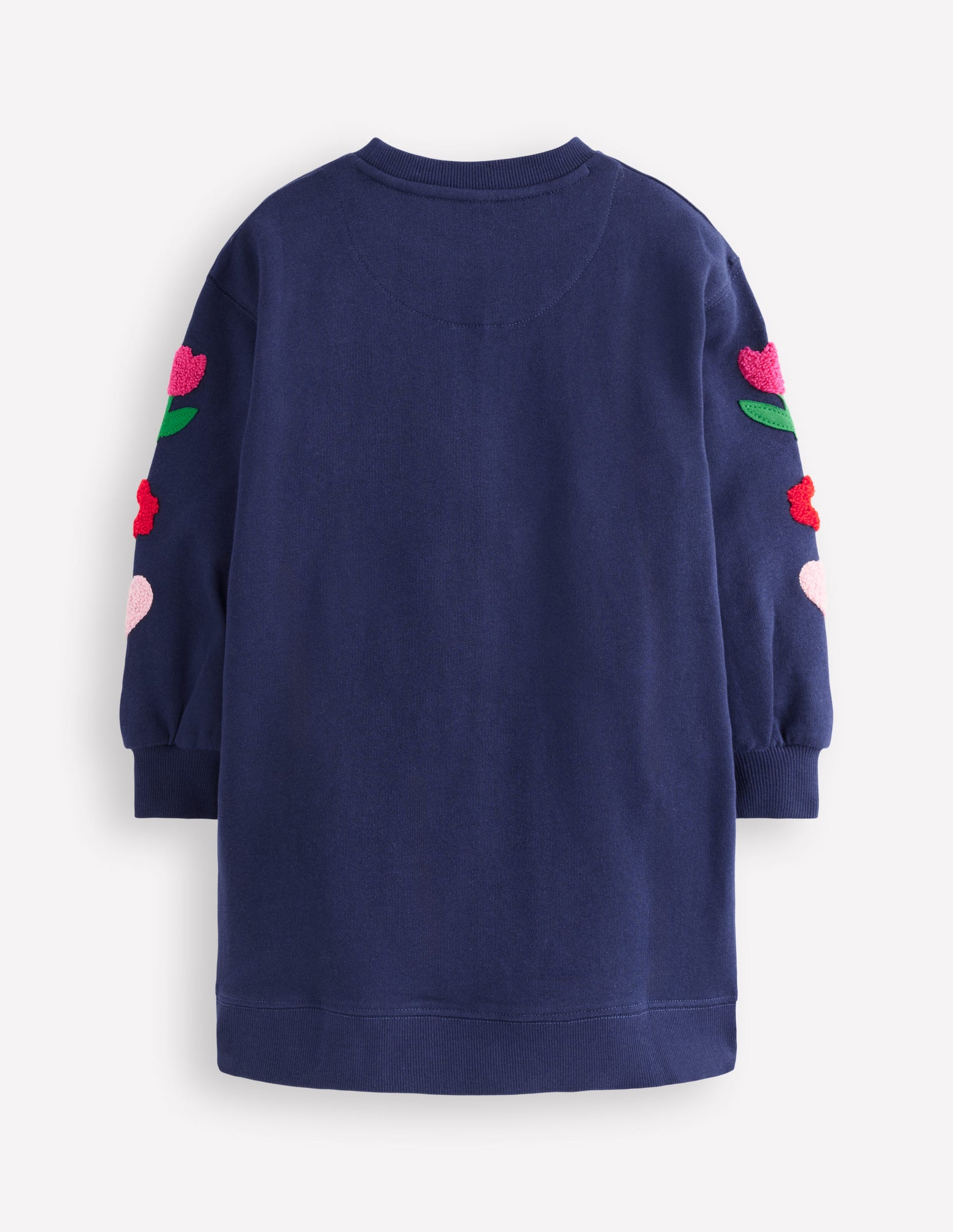 Lockeres Ami Sweatshirt-Kleid-Schuluniform-Marineblau Vögel-6
