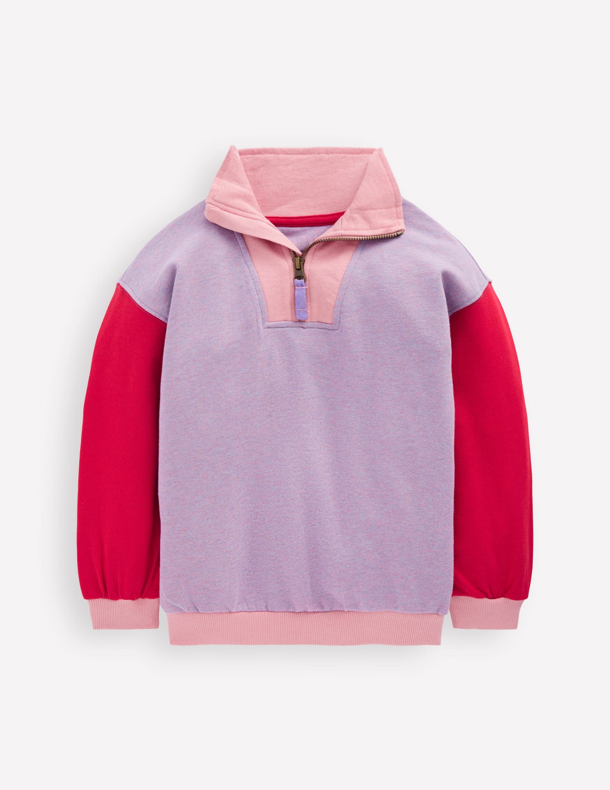 Half-zip Sweatshirt-Purple/Red - Image 2