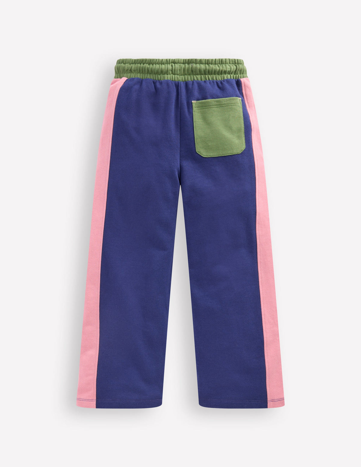 Wide Leg Colourblock Joggers-Starboard Blue Colourblock - Image 2