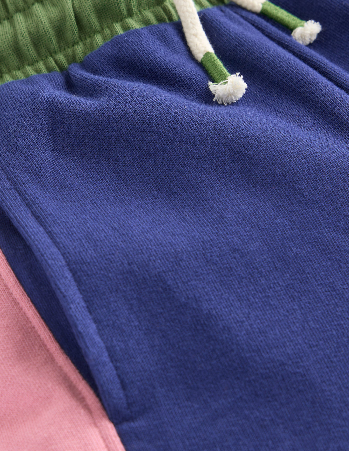 Wide Leg Colourblock Joggers-Starboard Blue Colourblock-3