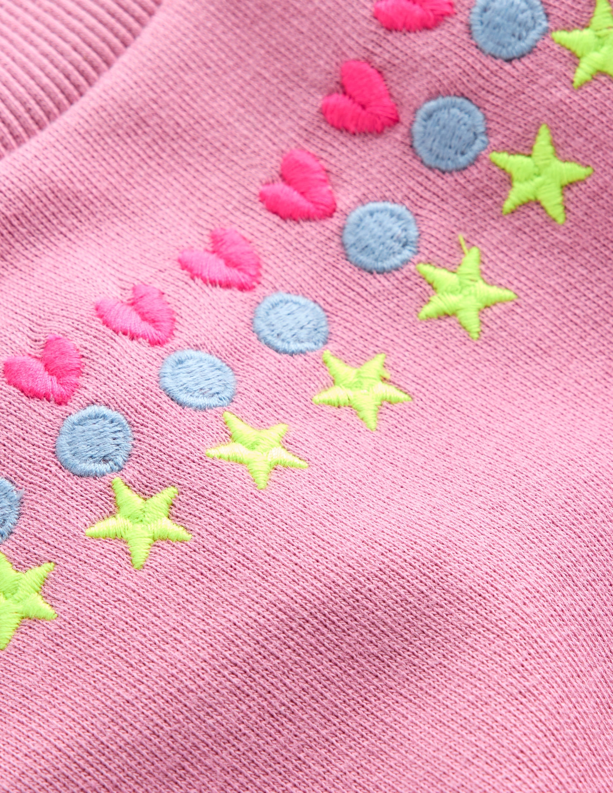 Besticktes Sweatshirt-Rosa Schleier Stickerei - Image 3