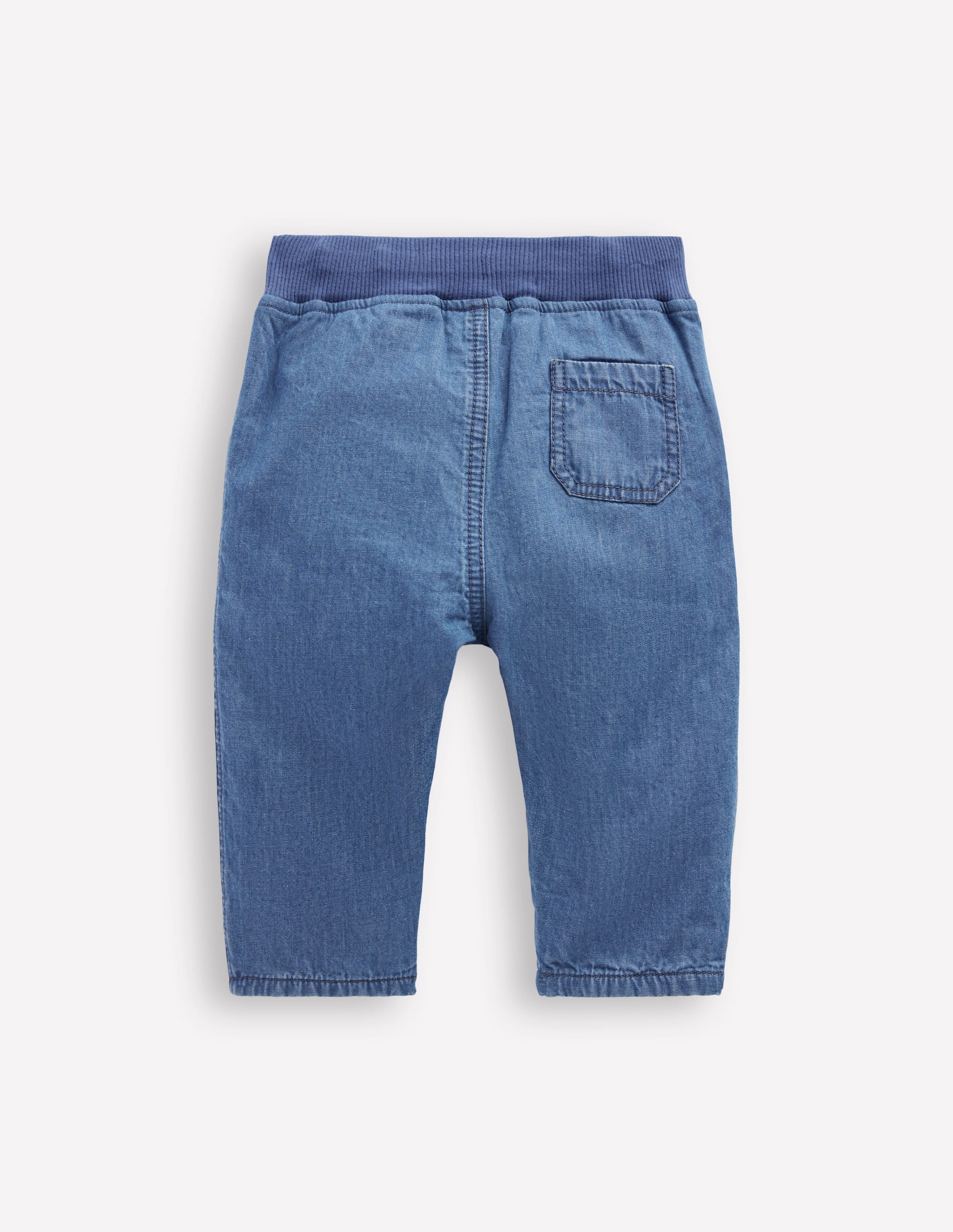 Cosy Lined Trousers-Blue Chambray - Image 2