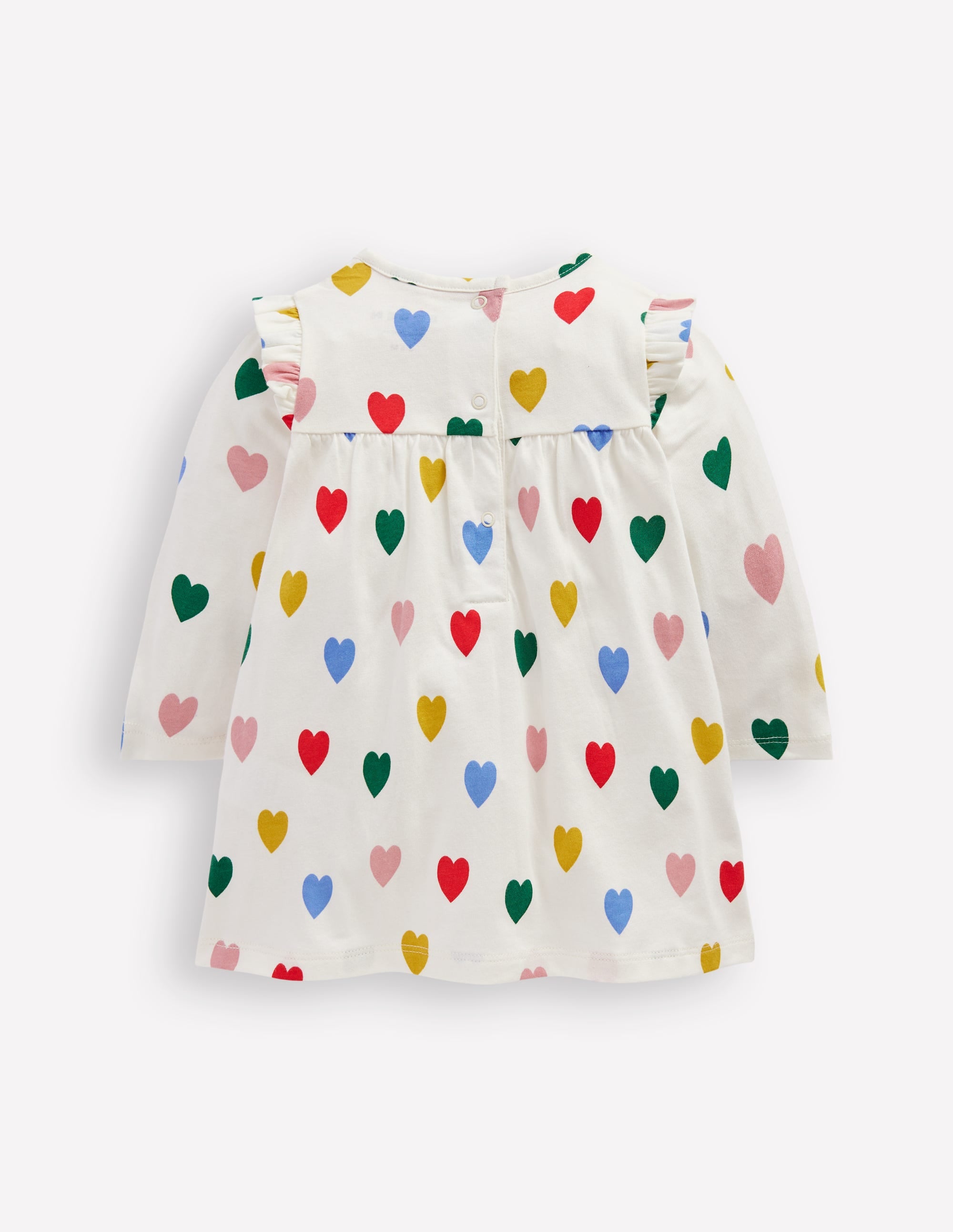 Bedrucktes Jerseykleid-Regenbogen Herzen - Image 2