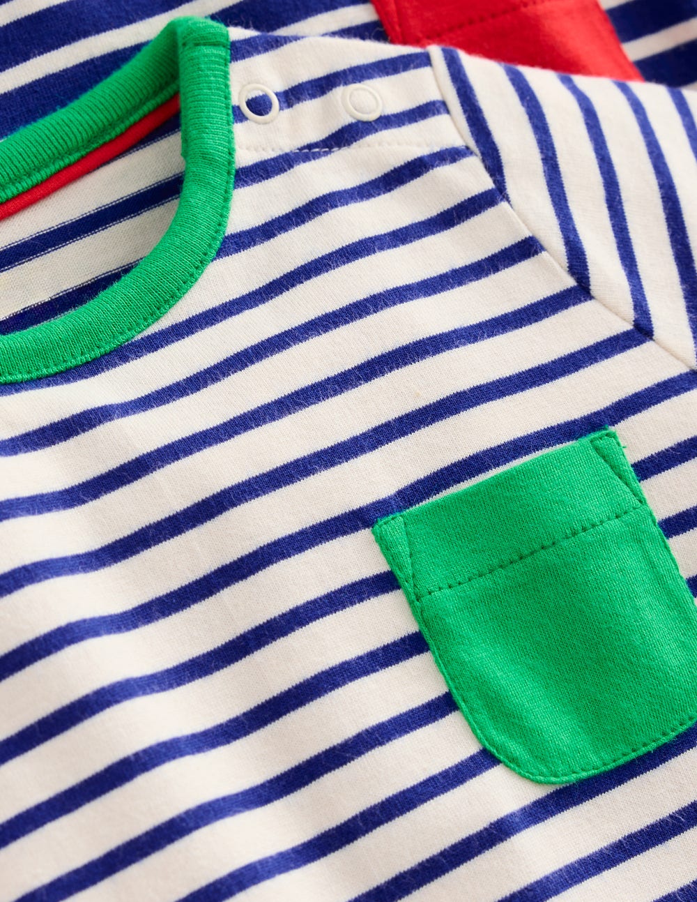 Twin Pack Cotton T-Shirt-Blue/White Stripe - Image 3